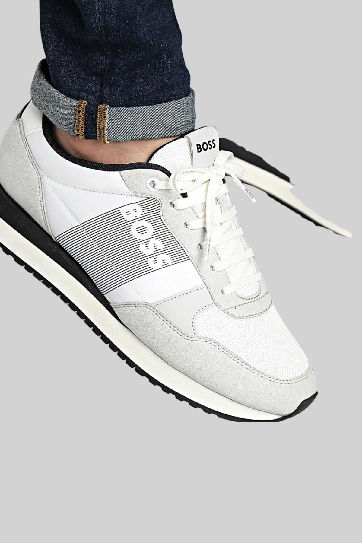 Boss Marka Logolu Kaı Runner Erkek Sneaker Beyaz