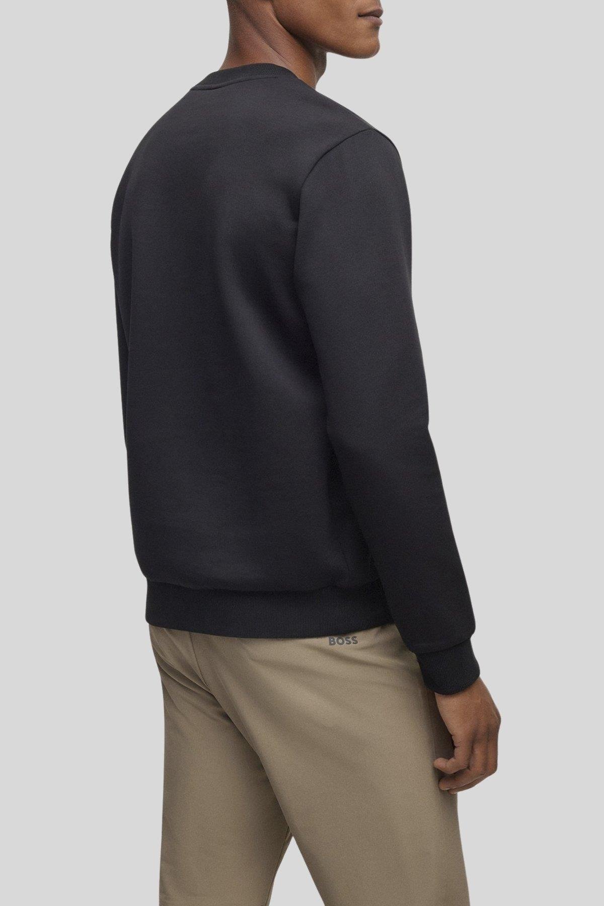 Boss Regular Fit Bisiklet Yaka Erkek Sweatshirt Siyah