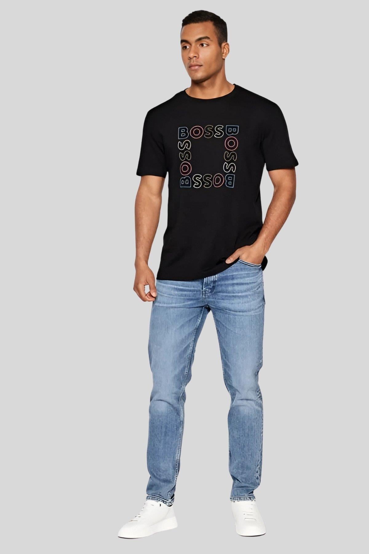 Boss Regular Fit Bisiklet Yaka Erkek T-Shirt Siyah