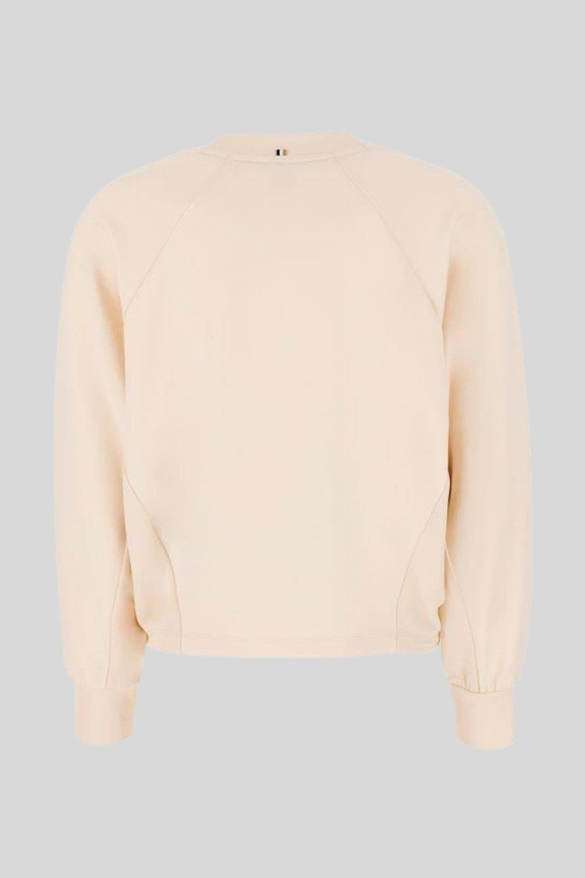 Boss Regular Fit Bisiklet Yaka Kadın Sweatshirt Beyaz 118