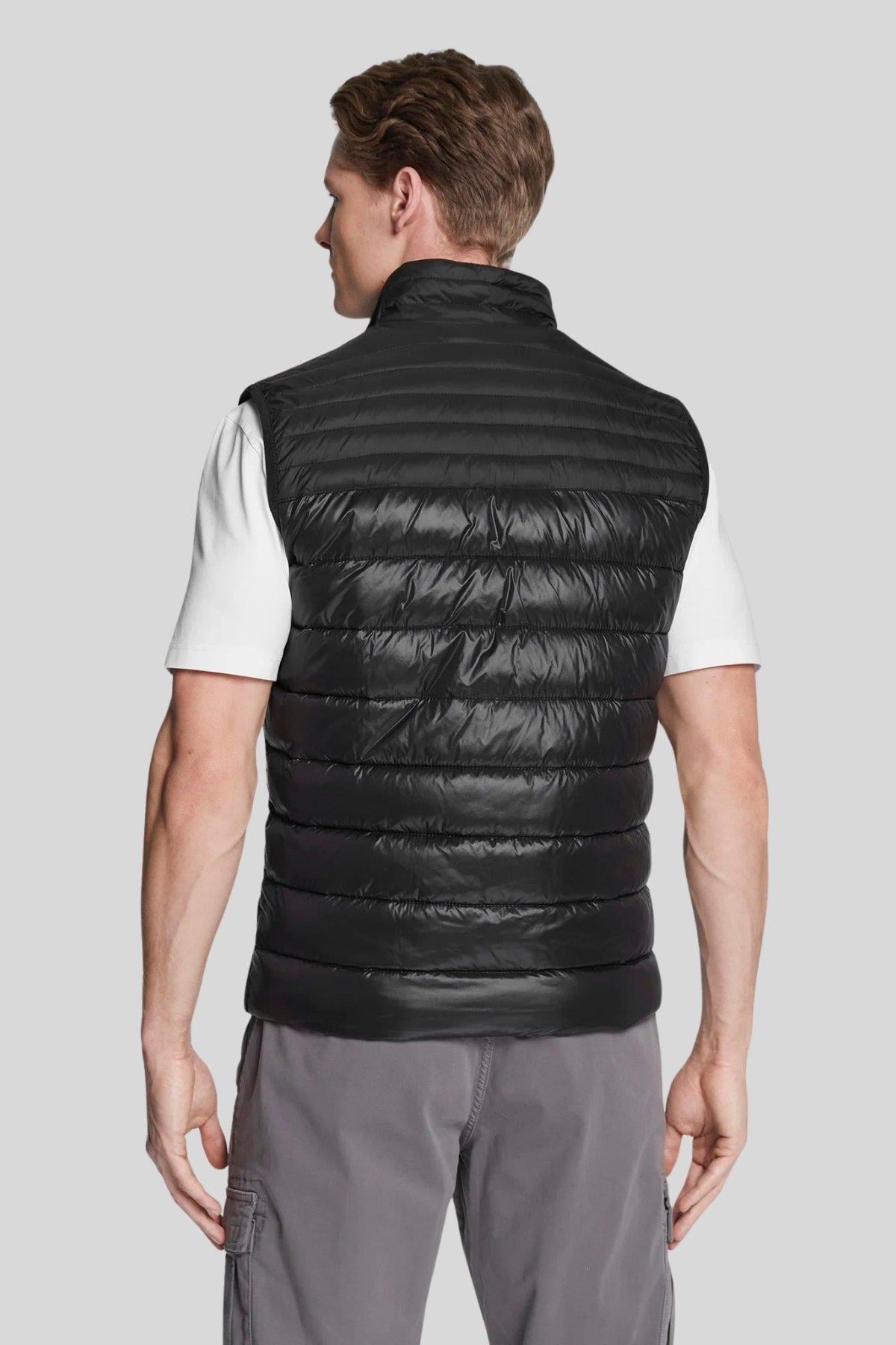 Boss Regular Fit Dik Yaka Erkek Yelek Siyah