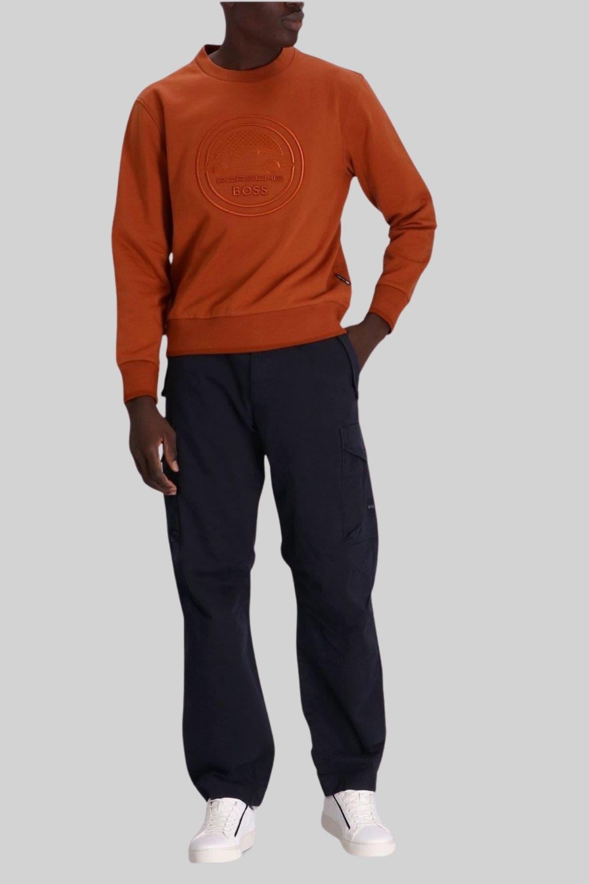 Boss Regular Fit Erkek Sweatshirt Turuncu
