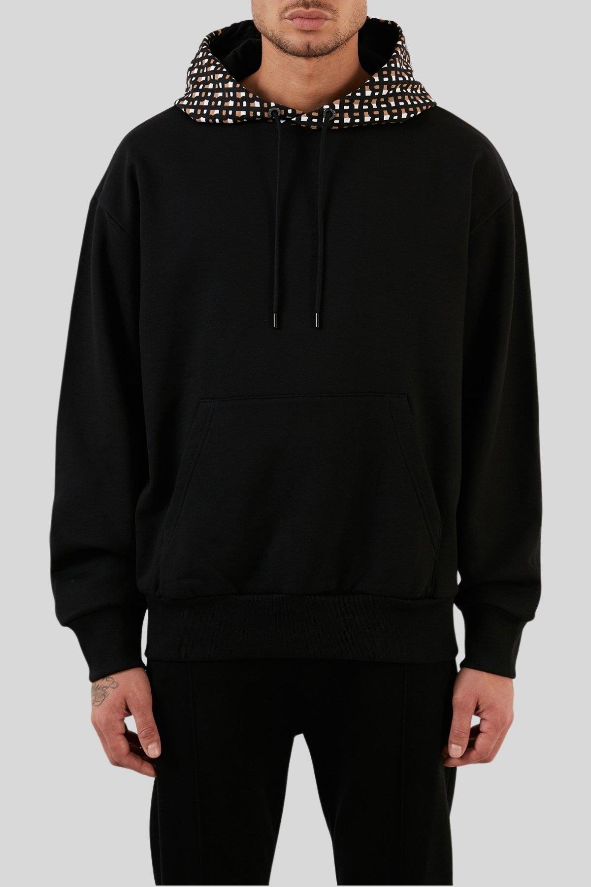 Boss Regular Fit Kapüşonlu Erkek Sweatshirt Siyah