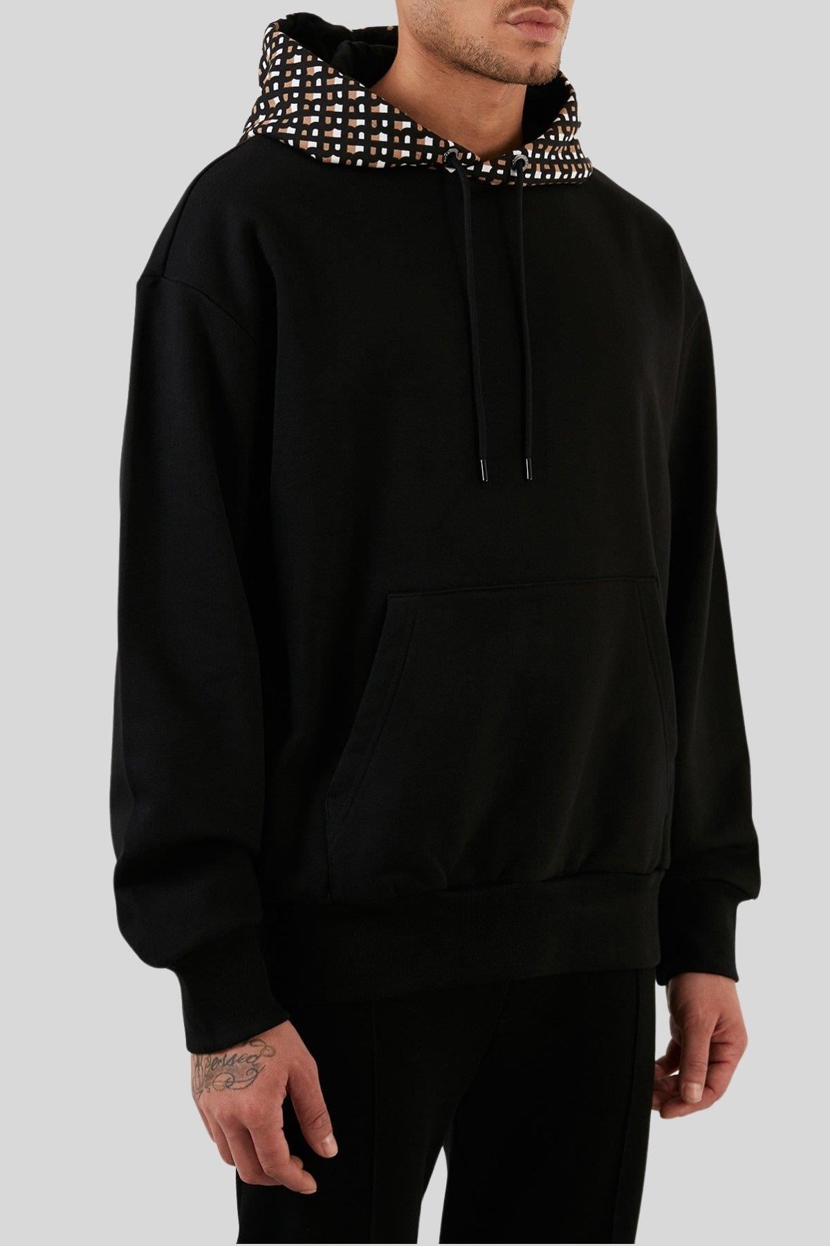 Boss Regular Fit Kapüşonlu Erkek Sweatshirt Siyah