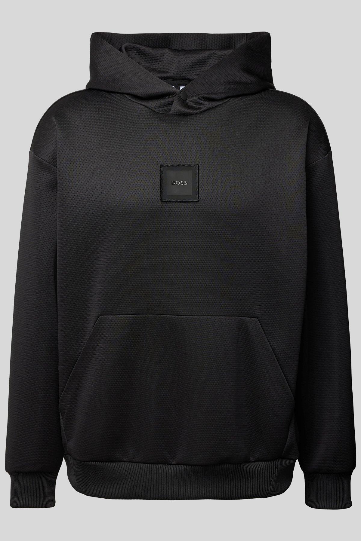 Boss Regular Fit Kapüşonlu Sweat Siyah