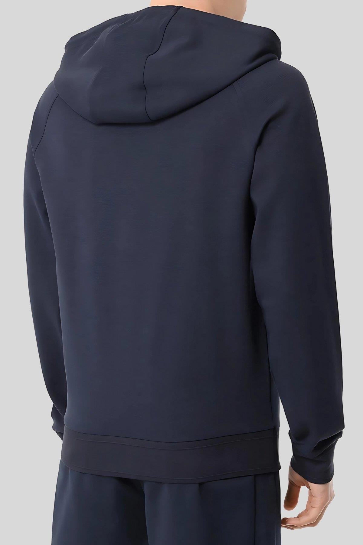 Boss Regular Fit Kapüşonlu Tam Fermuarlı Erkek Sweatshirt Lacivert