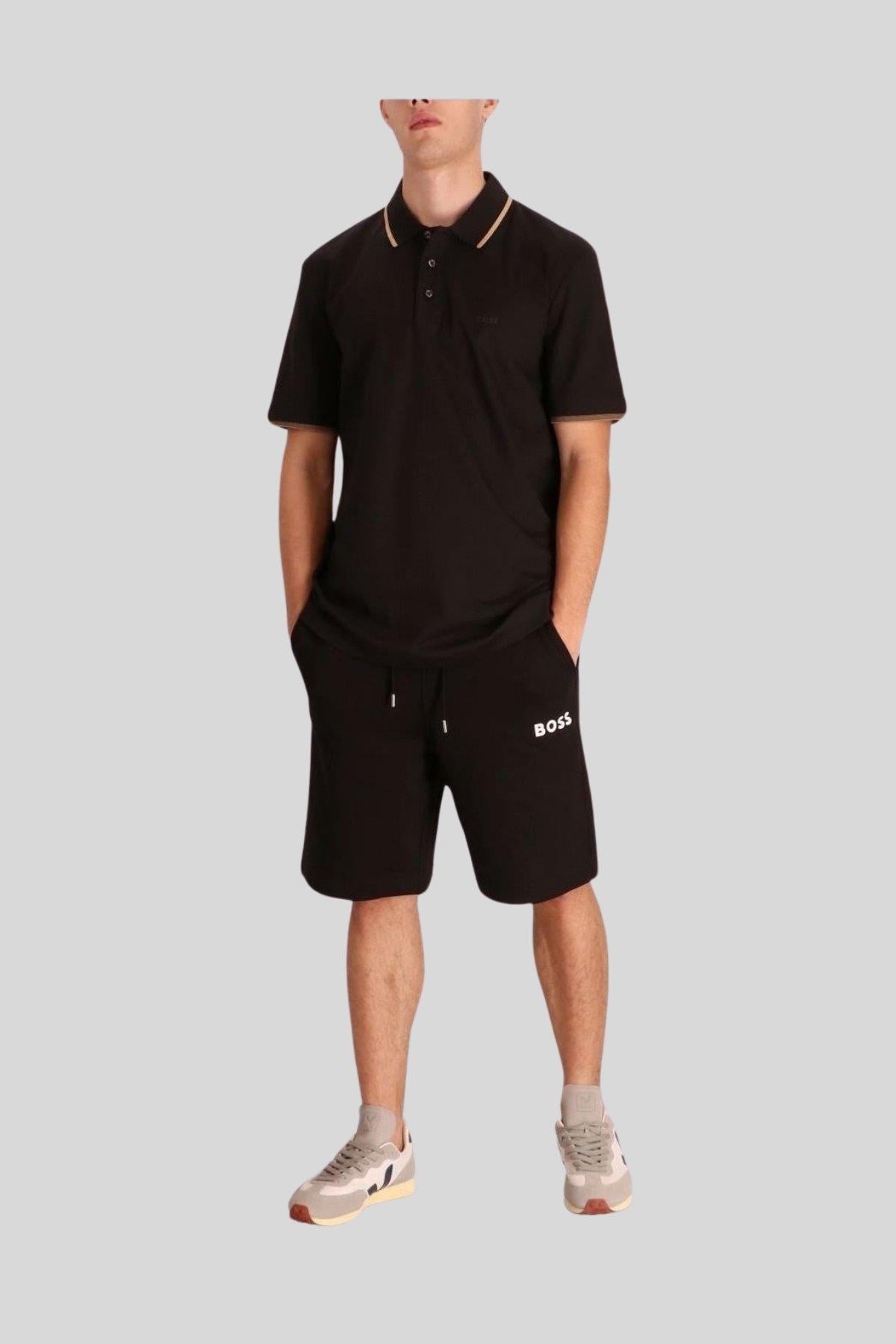 Boss Regular Fit Marka Logolu Erkek Şort Siyah