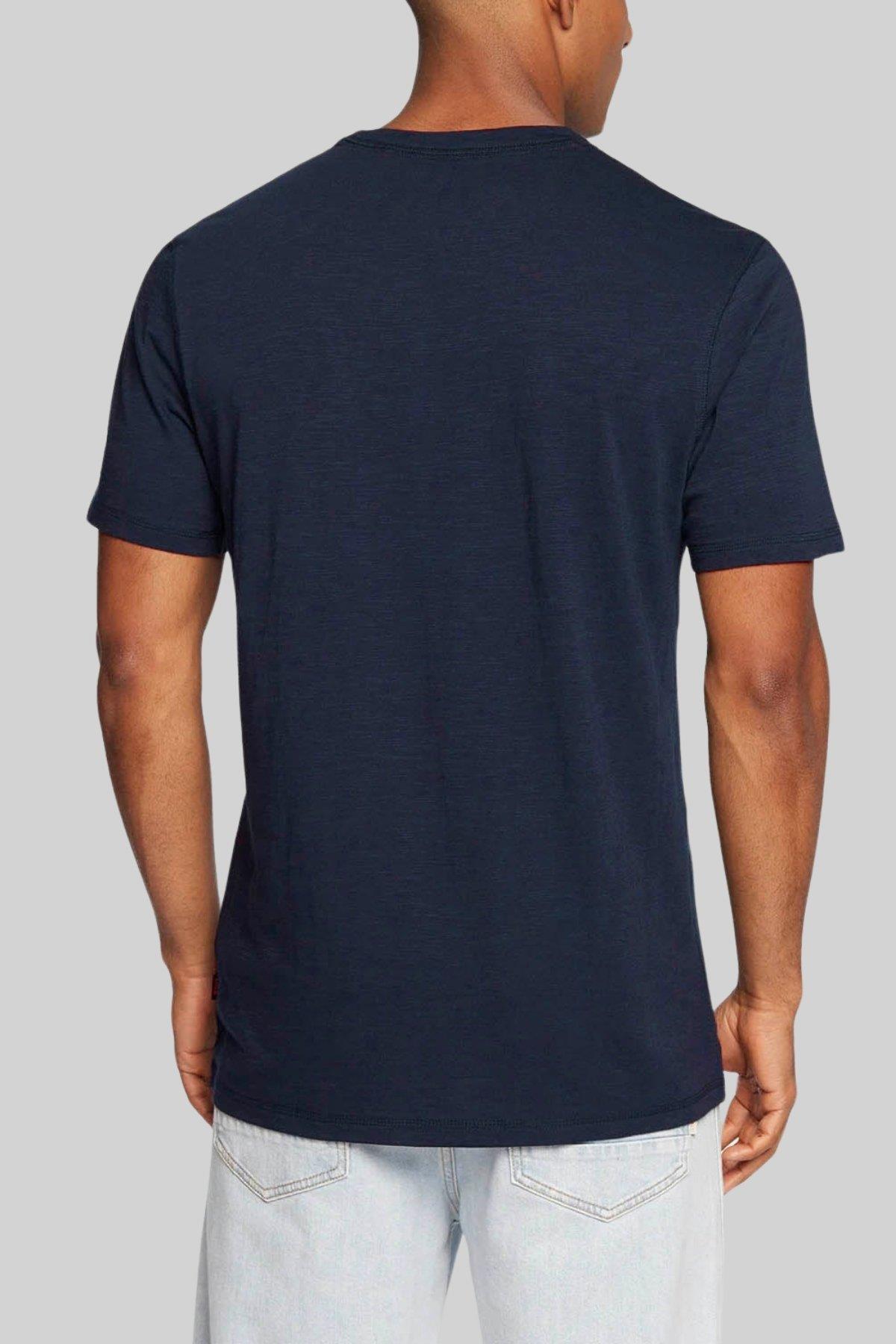 Boss Regular Pamuklu Fit Bisiklet Yaka Erkek T-Shirt Lacivert