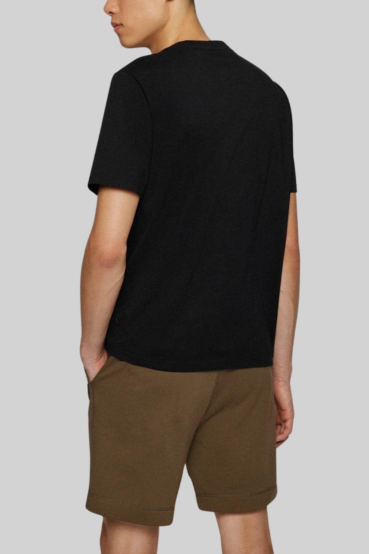 Boss Relaxed Fit Bisiklet Yaka Erkek T-Shirt Siyah