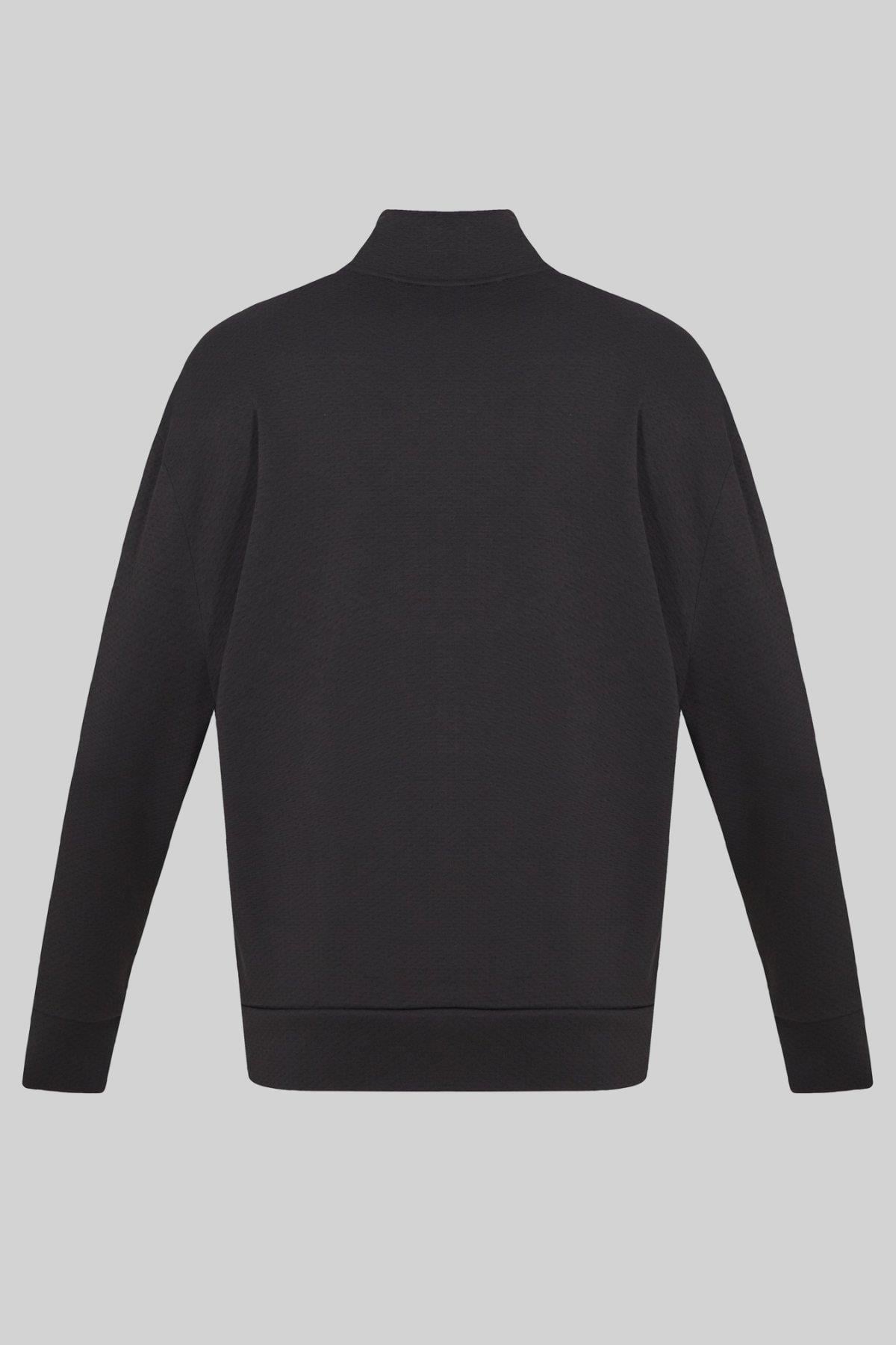 Boss Skarlkey Erkek Fermuarlı Sweatshirt Siyah