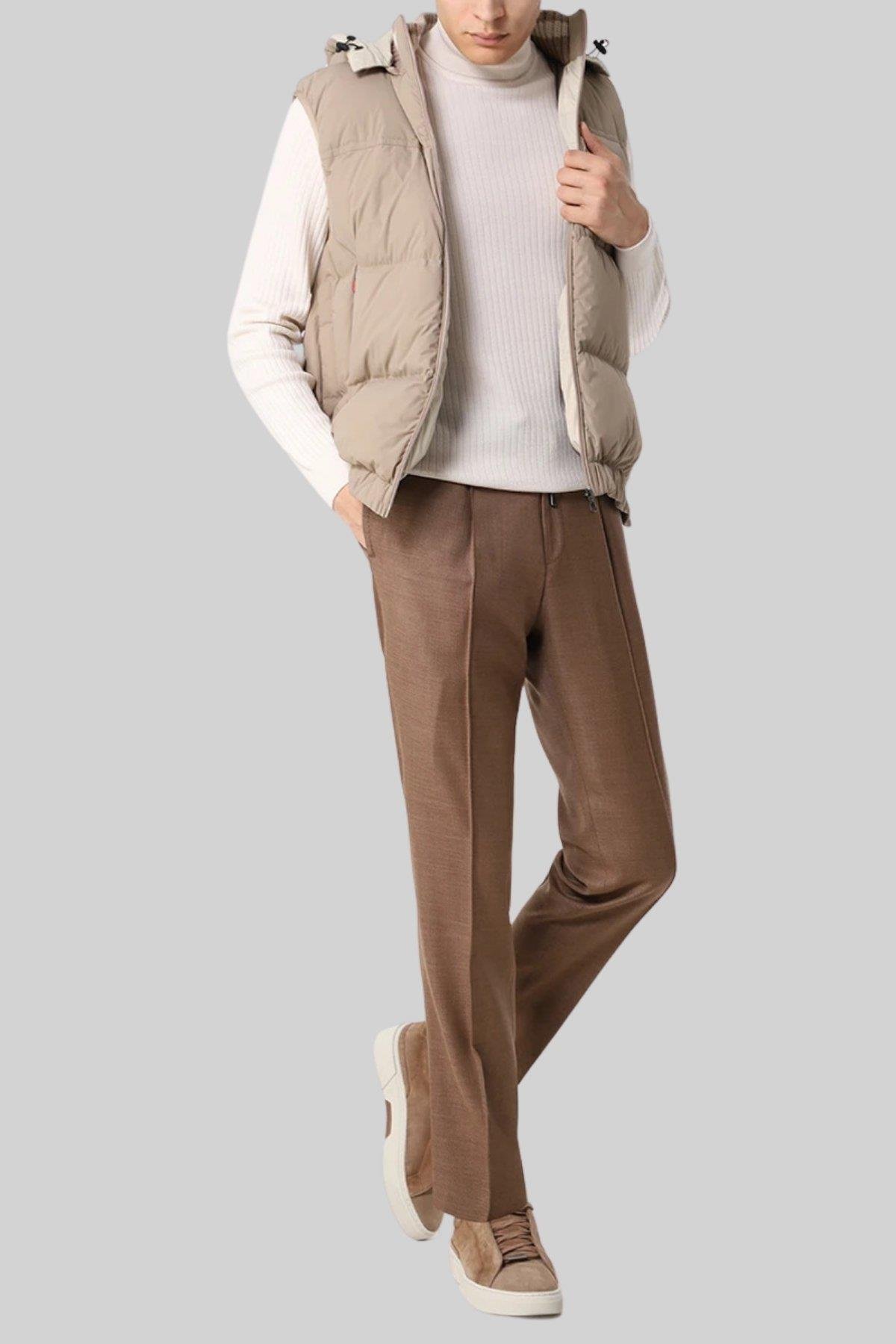 Boss Slim Fit Erkek Pantolon Bej