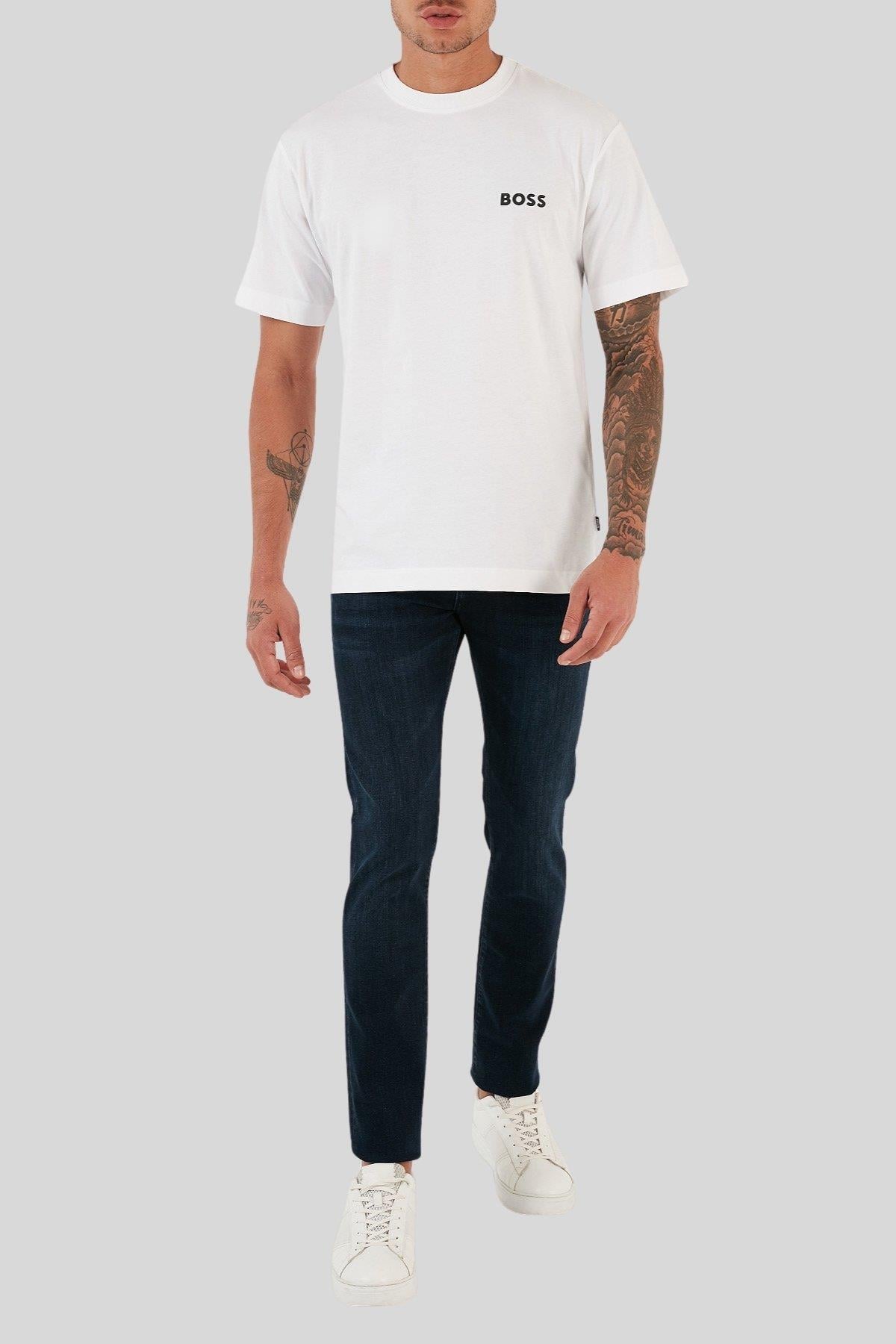 Boss Slim Fit Normal Bel Erkek Jean Pantolon Mavi