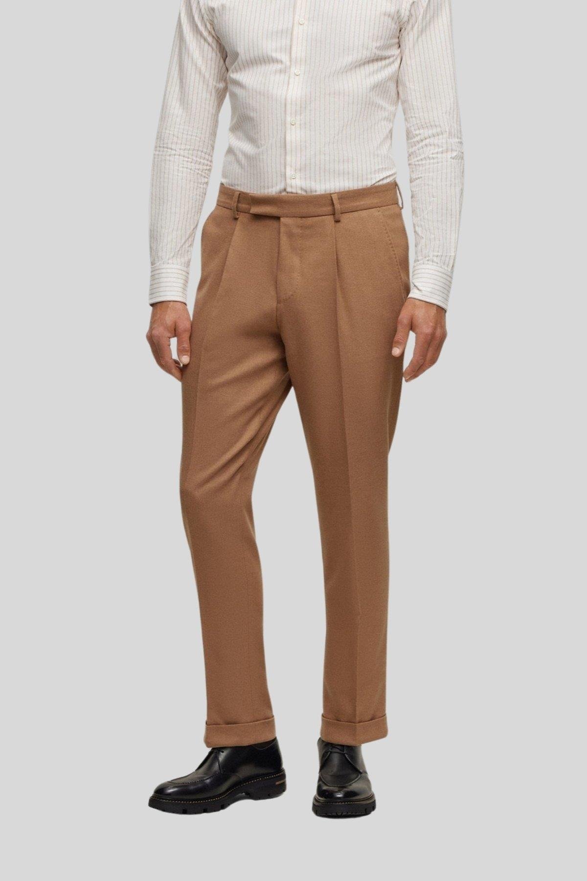 Boss Slim Fit Takım Bej