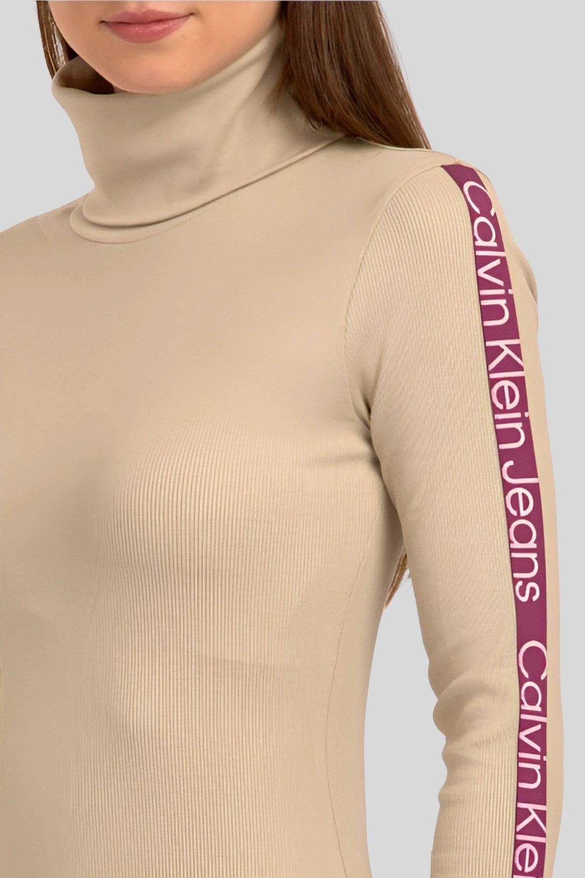 Calvin Klein Kadın Elbise Bej