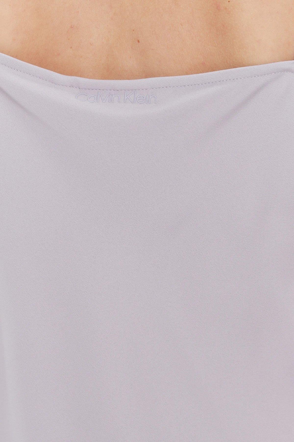 Calvin Klein Kadın Regular Fit Askılı Bluz Mor