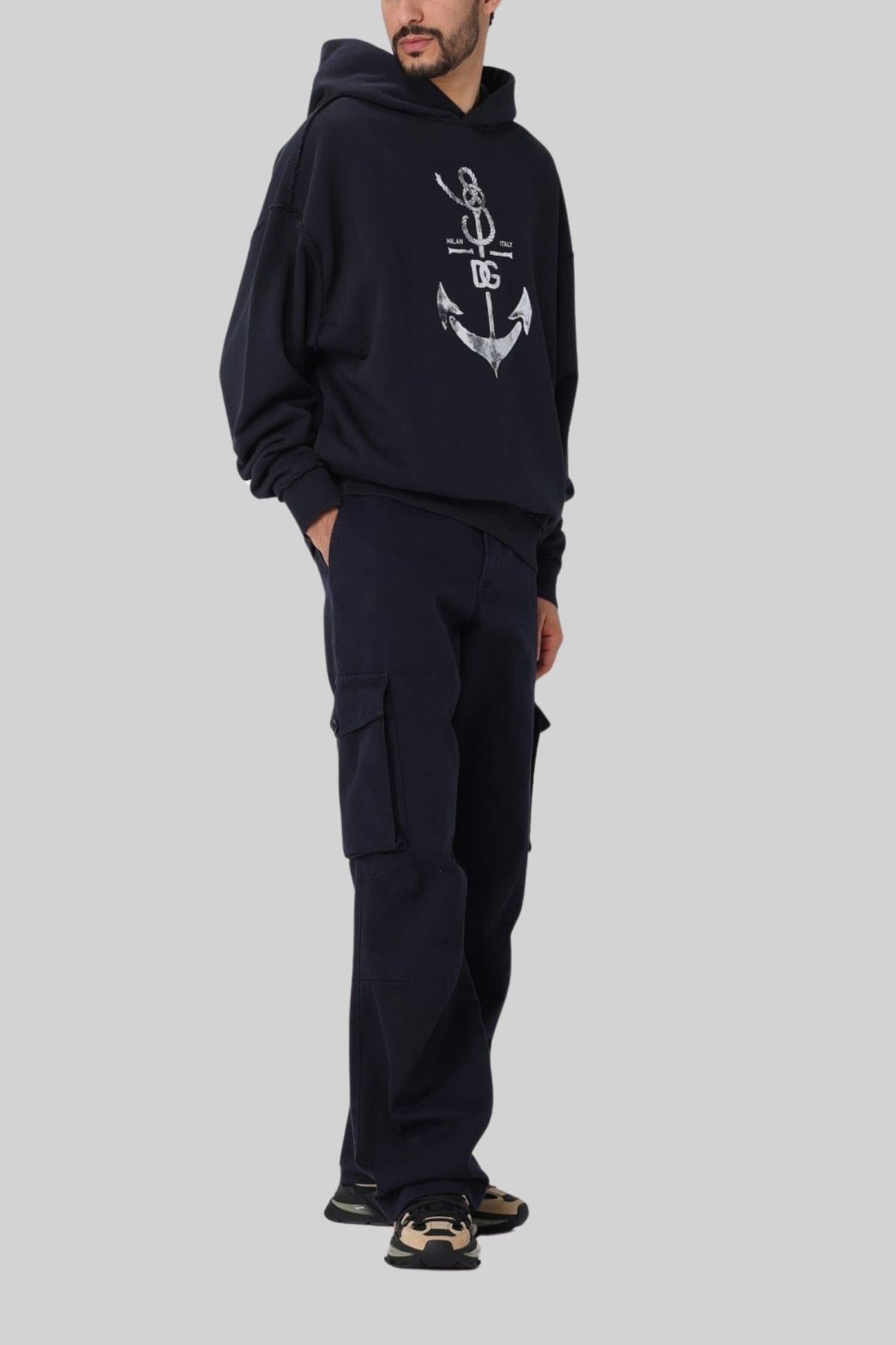 Dolce&Gabbana Erkek Kapşonlu SweatShirt Siyah