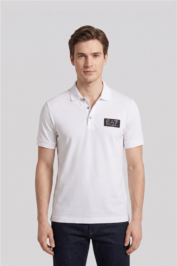 Emporio Armani Polo Yaka T-Shirt Beyaz