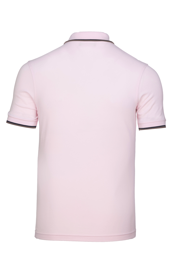 Erkek Çift Çizgili Kol Bantlı Polo Yaka T-Shirt