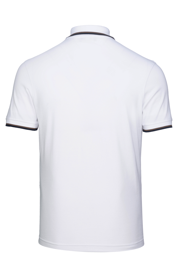 Erkek Çift Çizgili Kol Bantlı Polo Yaka T-Shirt