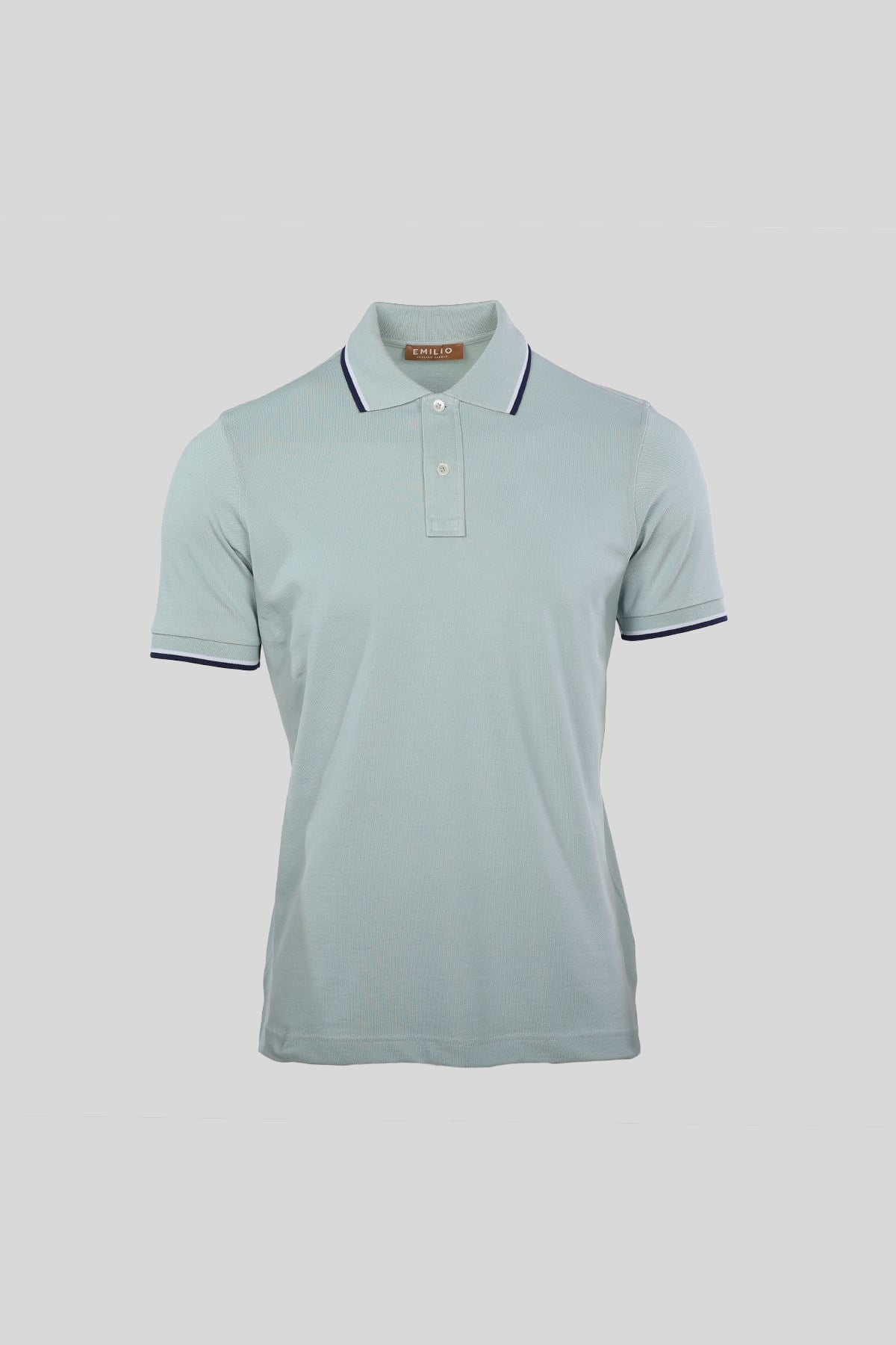 Erkek Çift Çizgili Kol Bantlı Polo Yaka T-Shirt