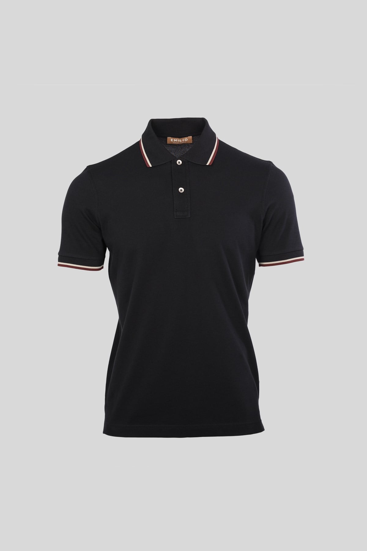 Erkek Çift Çizgili Kol Bantlı Polo Yaka T-Shirt