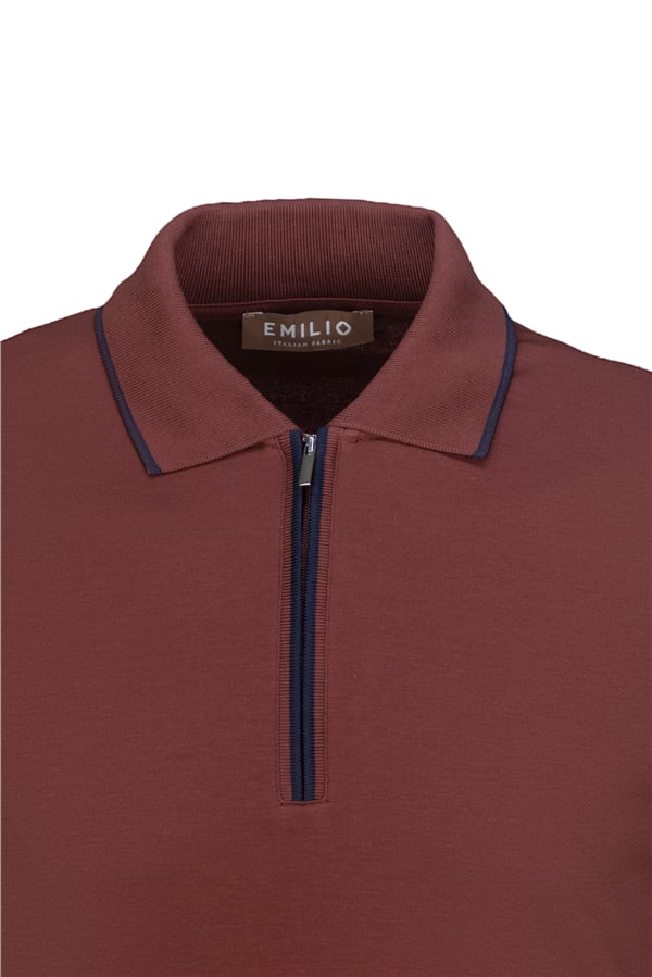 Erkek Fermuarlı Polo Yaka T-Shirt