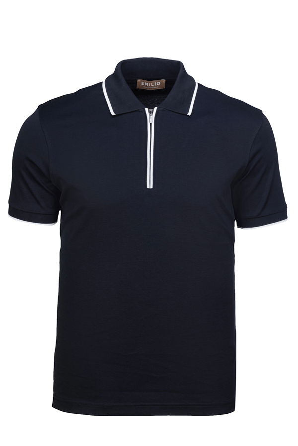 Erkek Fermuarlı Polo Yaka T-Shirt