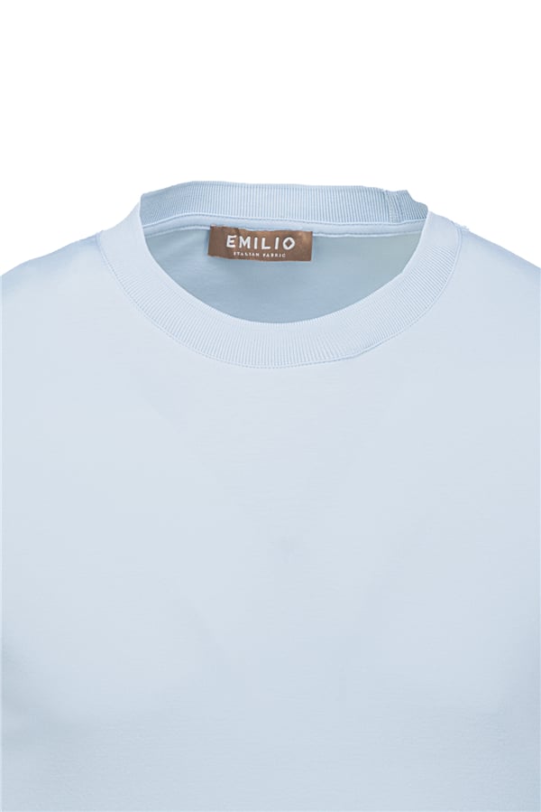 Erkek kol Bantlı Bisiklet Yaka T-Shirt