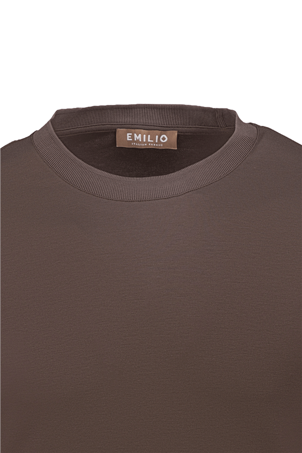 Erkek kol Bantlı Bisiklet Yaka T-Shirt
