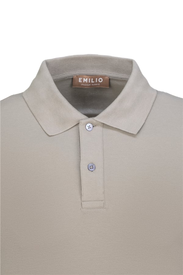 Erkek Kol Bantlı Boncuk İşleme Polo Yaka Erkek T-Shirt