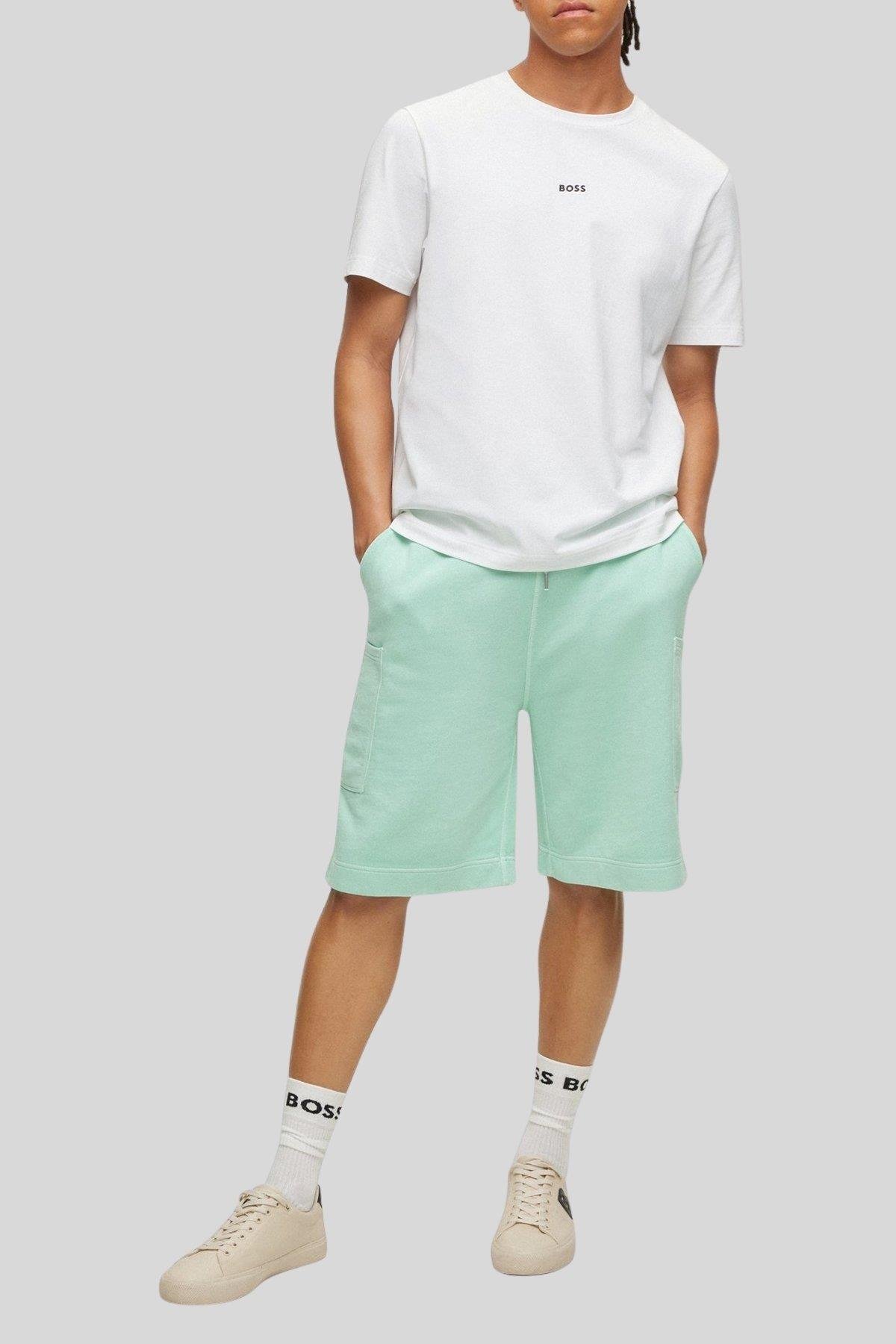Hugo Boss Streç Erkek T-Shirt Beyaz 100