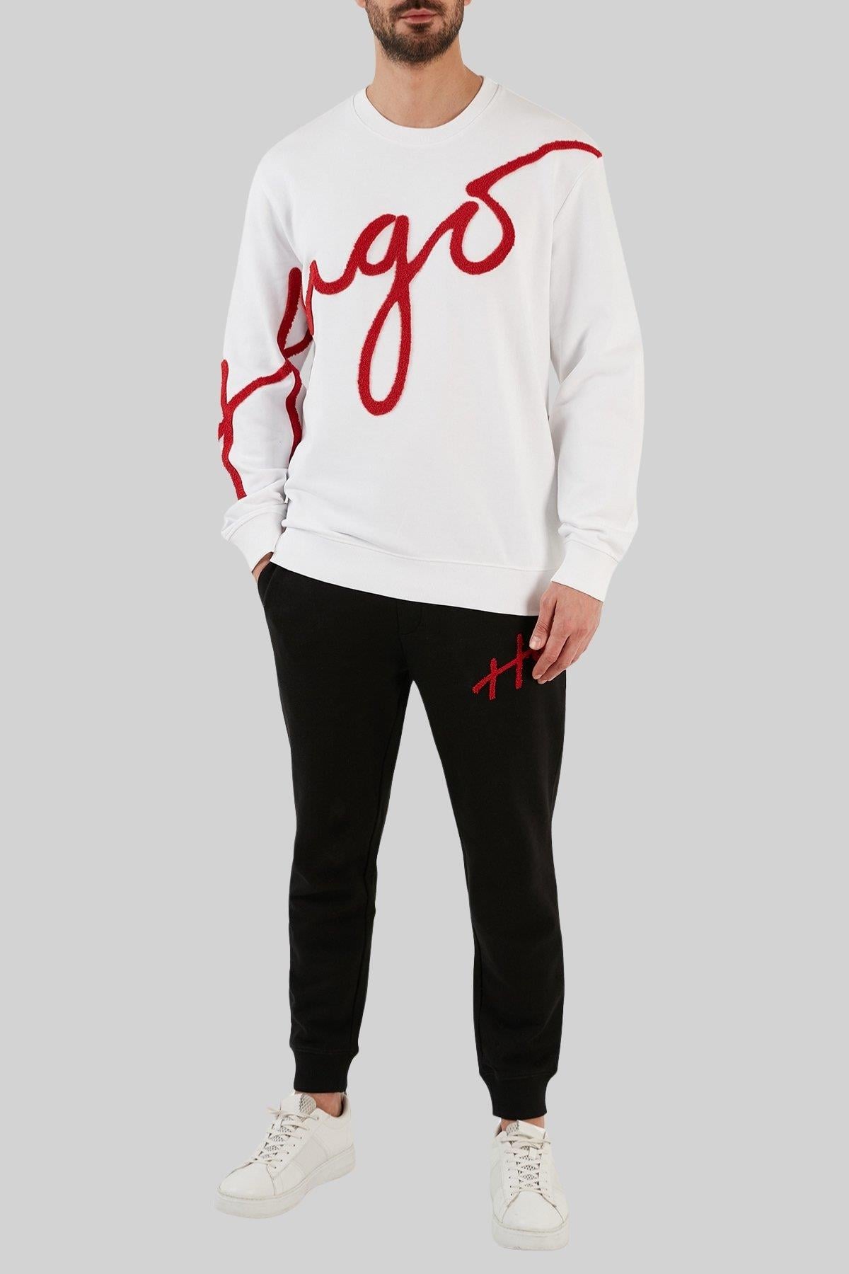 Hugo Regular Fit Erkek Sweatshirt Beyaz