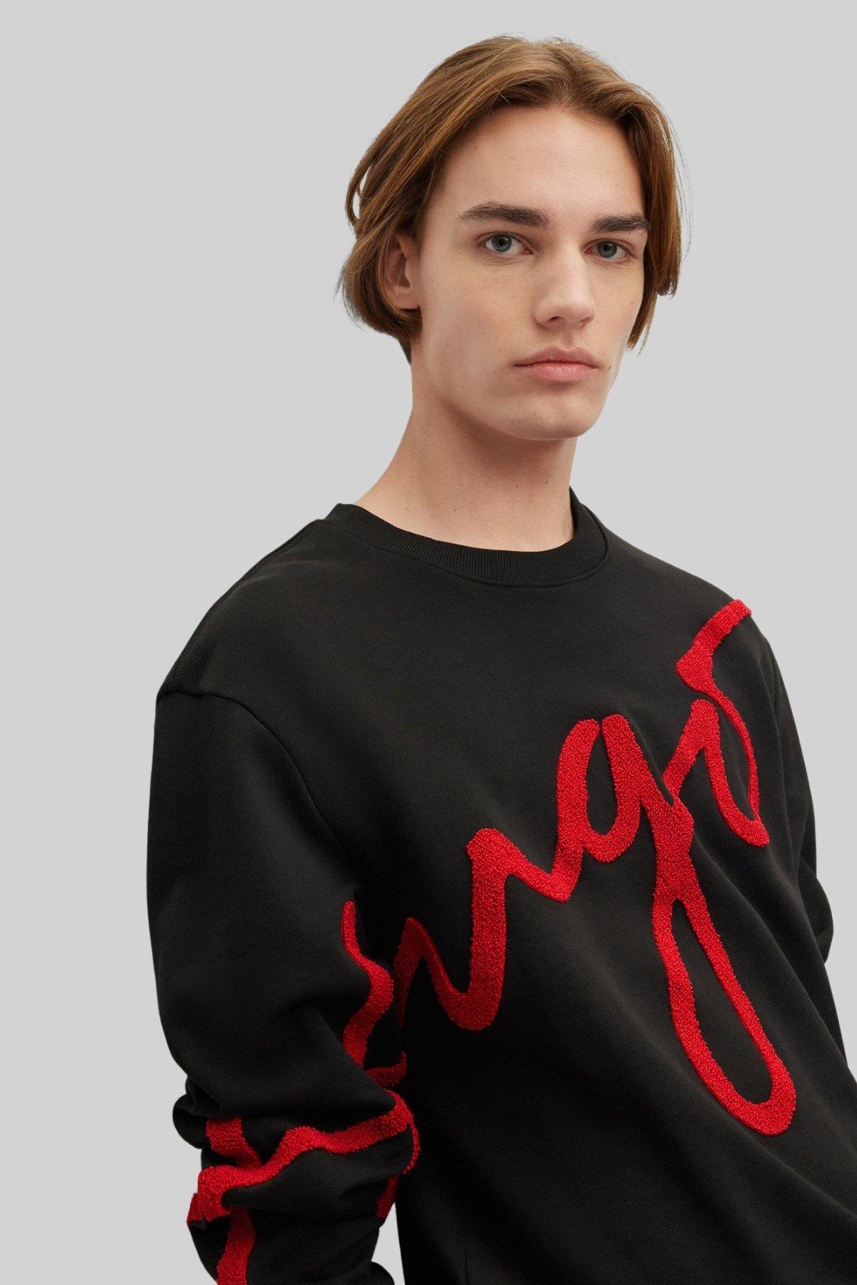 Hugo Regular Fit Erkek Sweatshirt Siyah