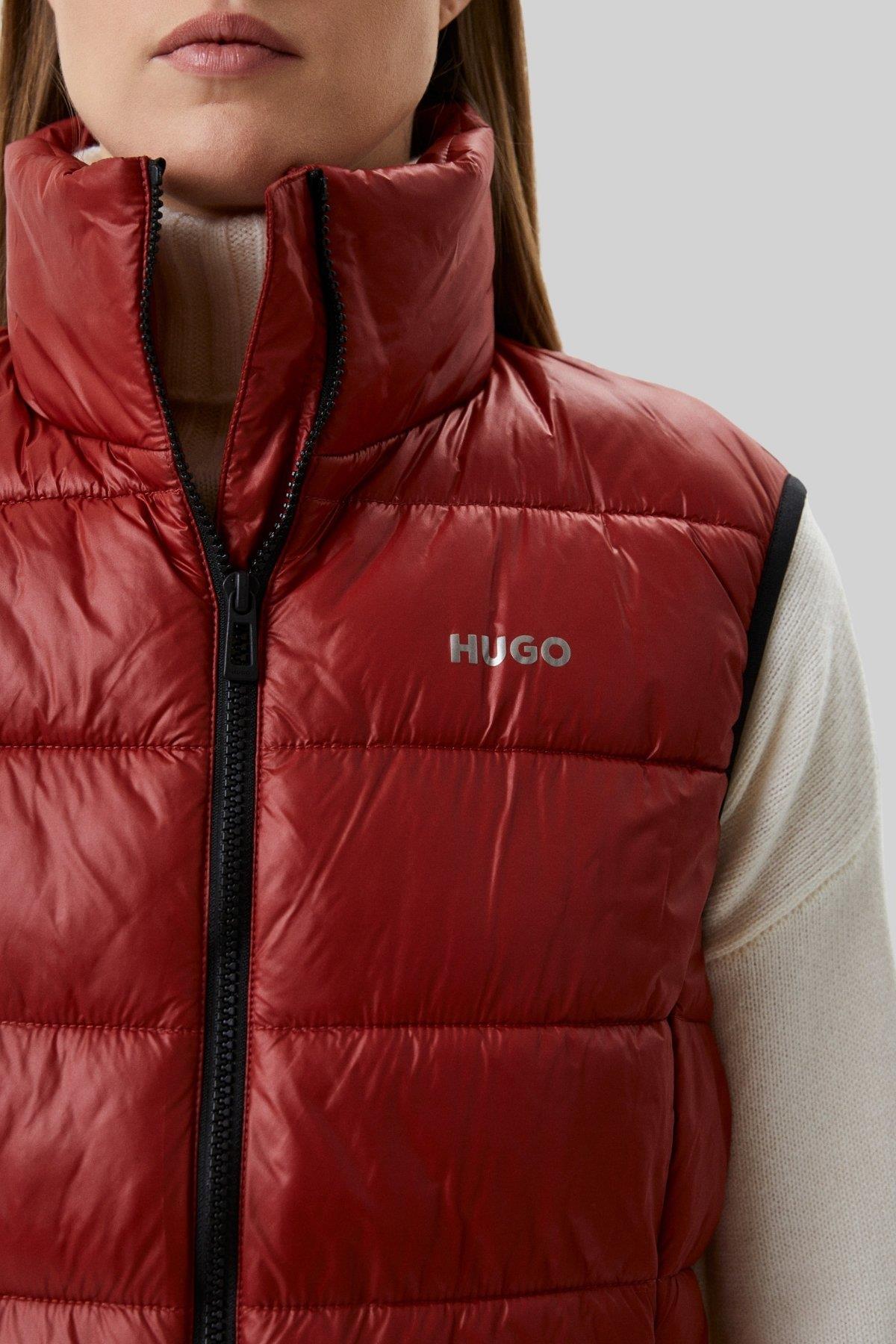 Hugo Yalıtımlı Regular Fit Kadın Yelek Bordo