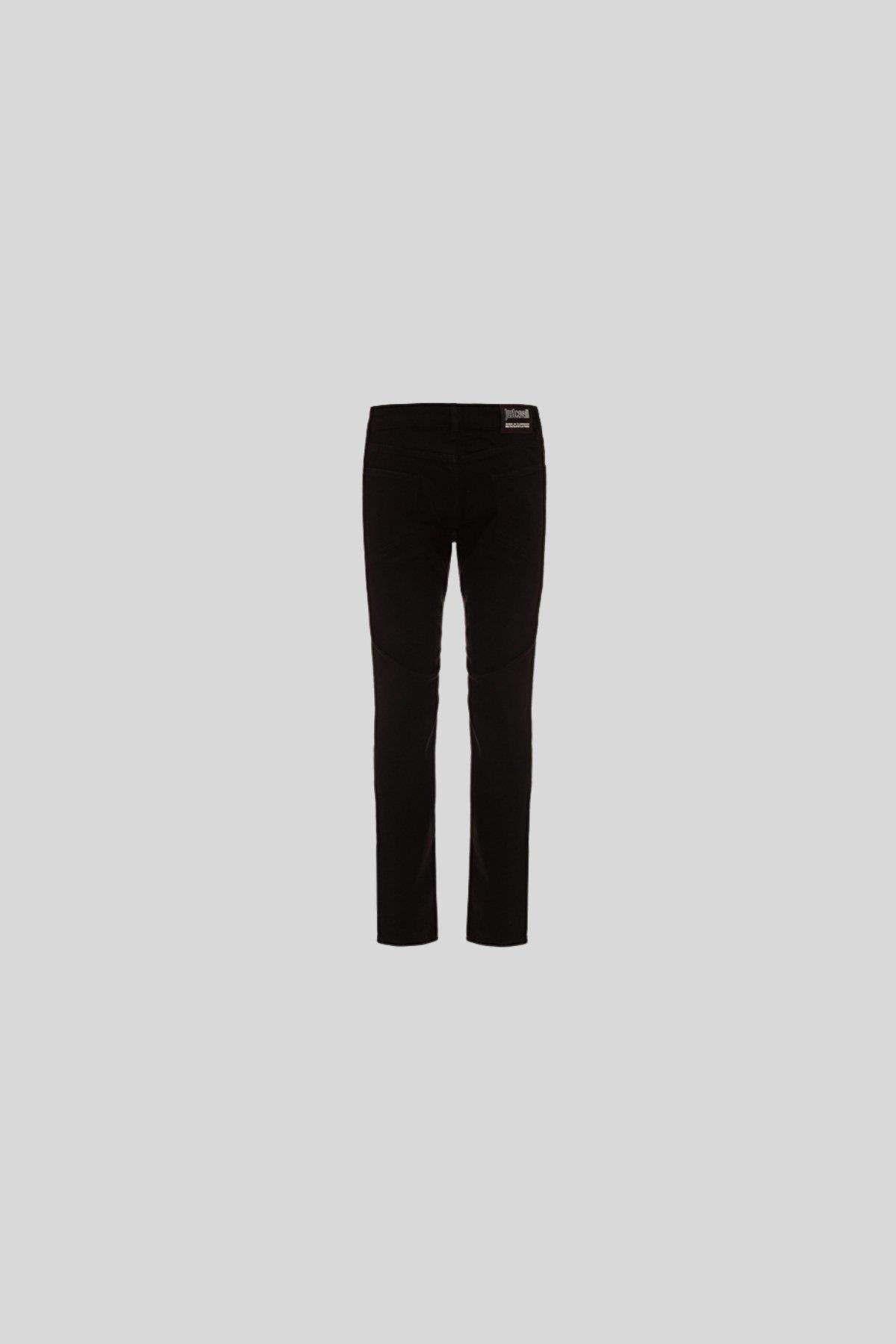 Just Cavalli Normal Bel Normal Paça Slim Fit Erkek Pantolon Siyah