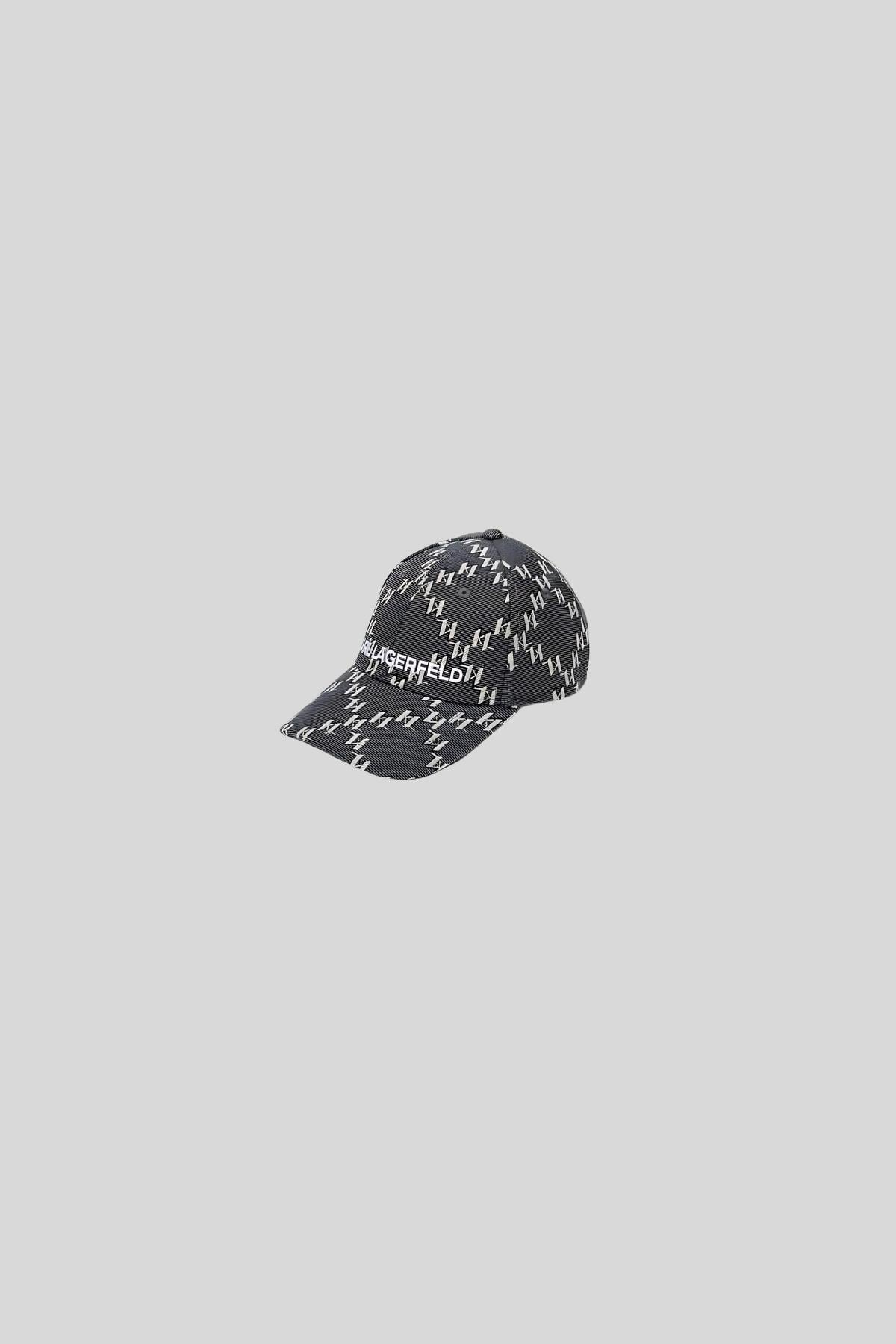 Karl Lagerfeld Monogram Kadın Baseball Şapka Siyah