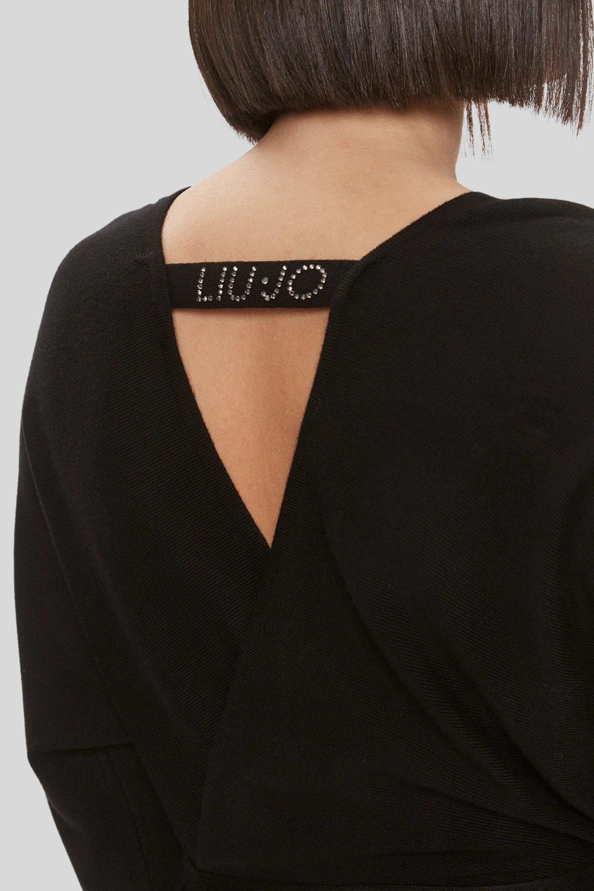 Liu Jo Kadın Slim Fit Örme Elbise Siyah
