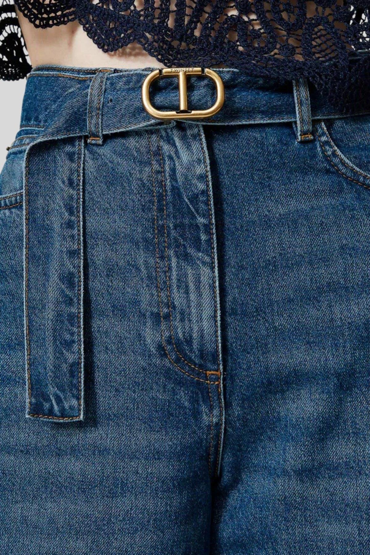 Twinset Kadın Pantolon Mavi