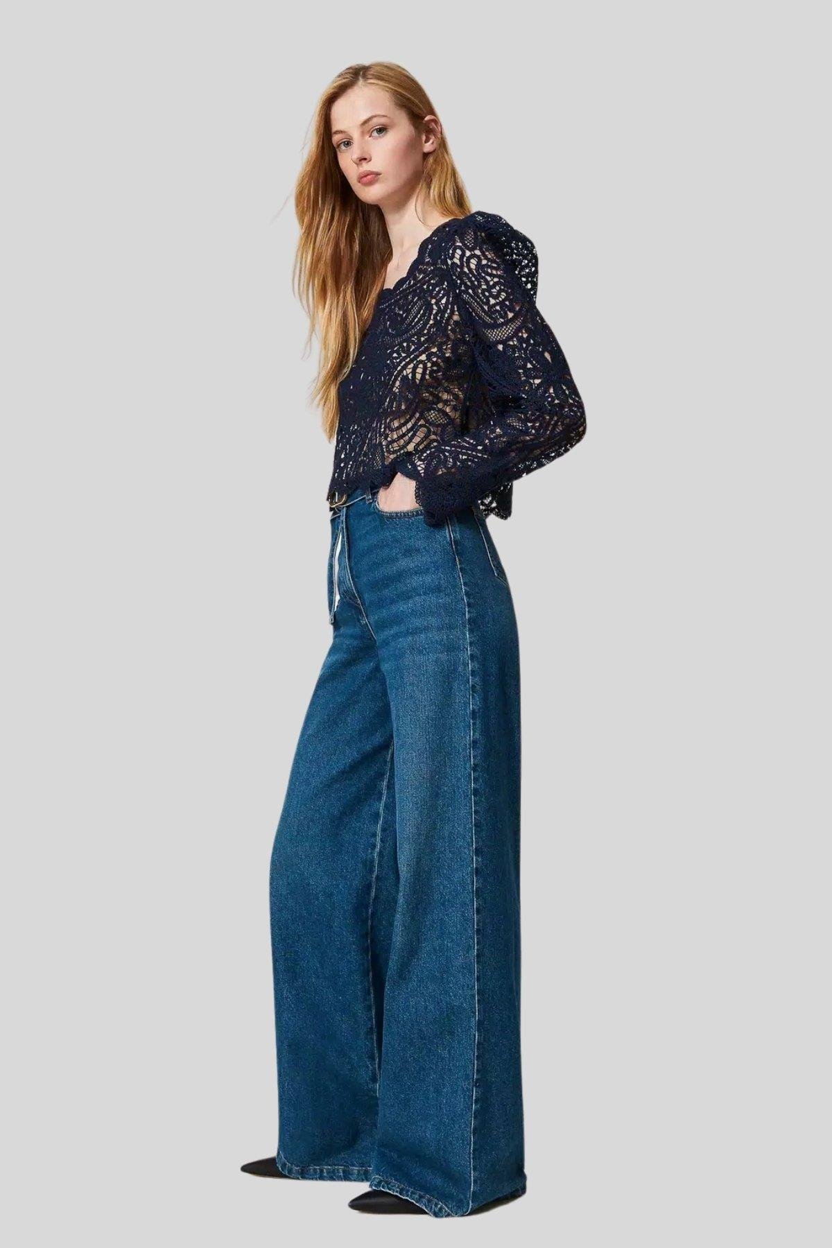 Twinset Kadın Pantolon Mavi
