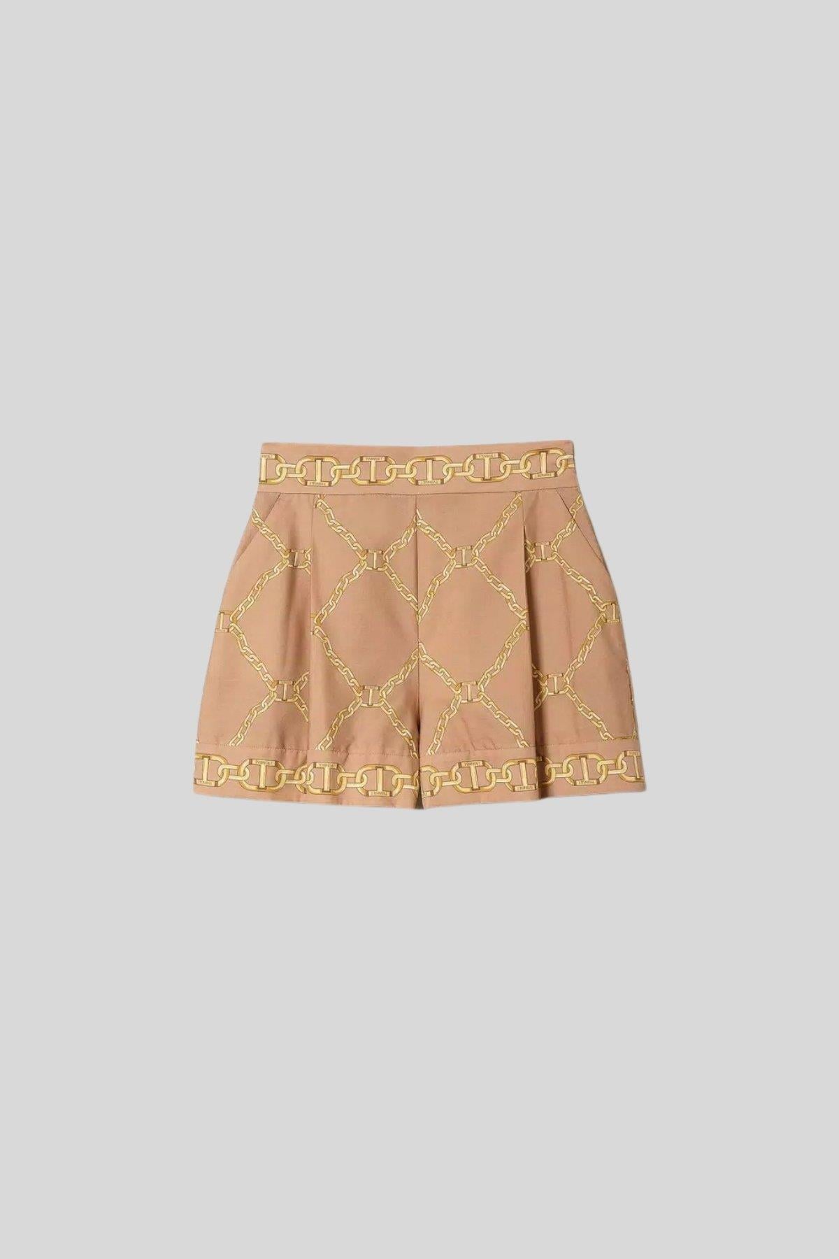 Twinset Kadın Şort Bej