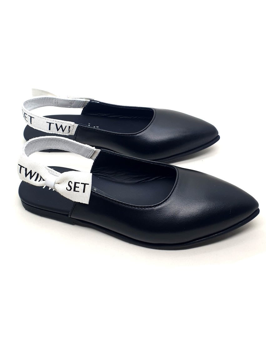 Twinset Kız Çocuk Babet Siyah