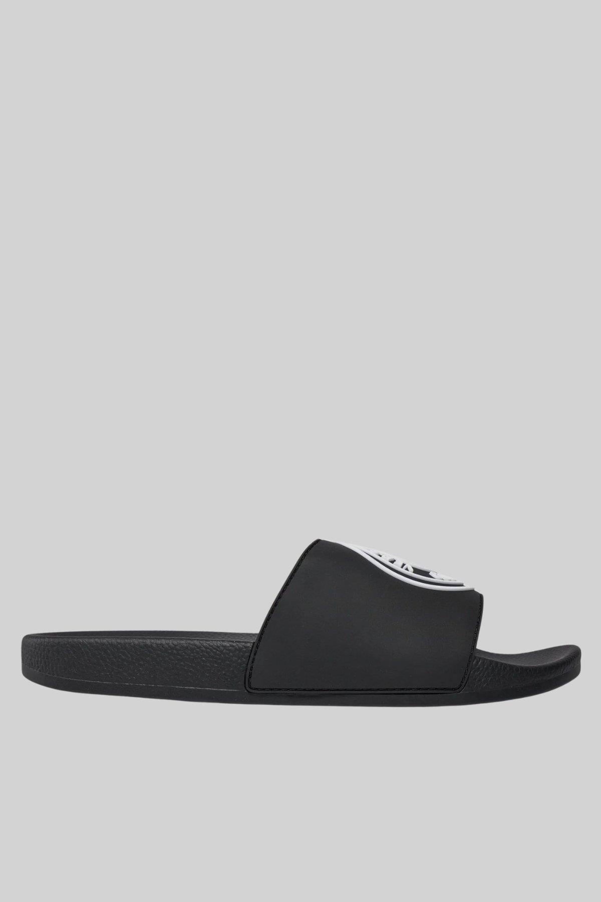 Versace Jeans Couture Erkek Marka Logolu Terlik Siyah
