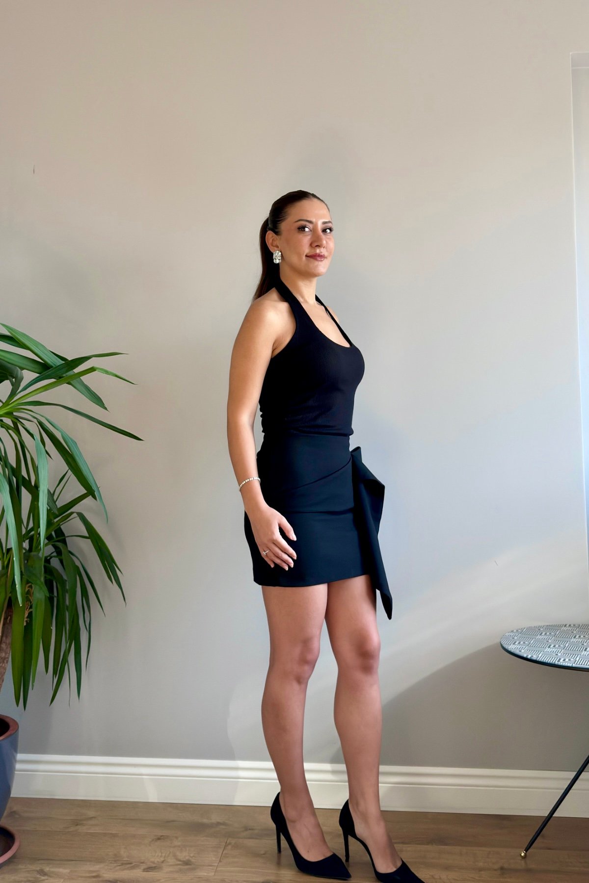 DRAPE DETAYLI MİNİ ETEK