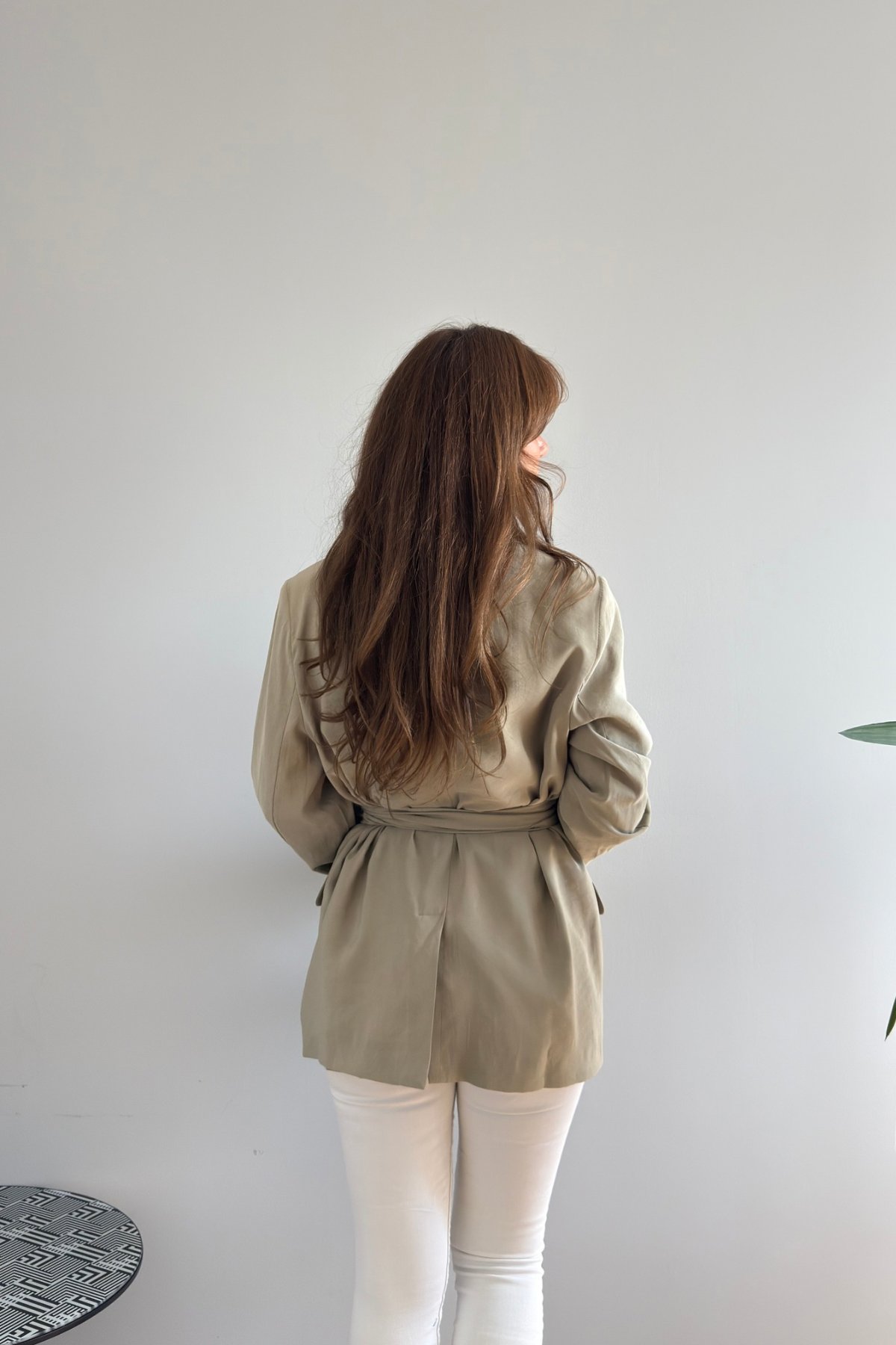 KUŞAKLI İNCE BLAZER CEKET