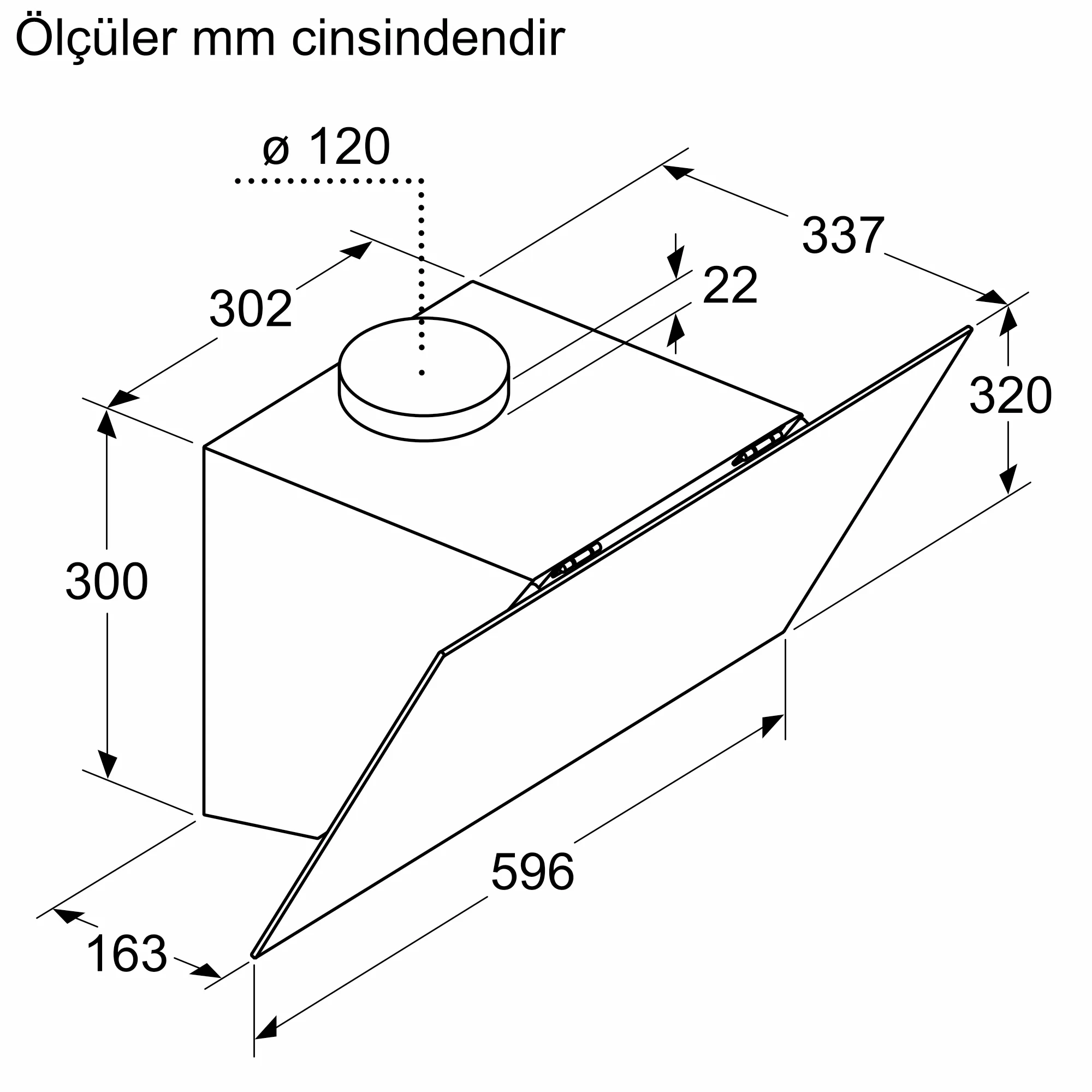 Bosch DWK64PJ20T  Serie  2 Duvar Tipi Davlumbaz 60 cm Beyaz Cam Yüzey