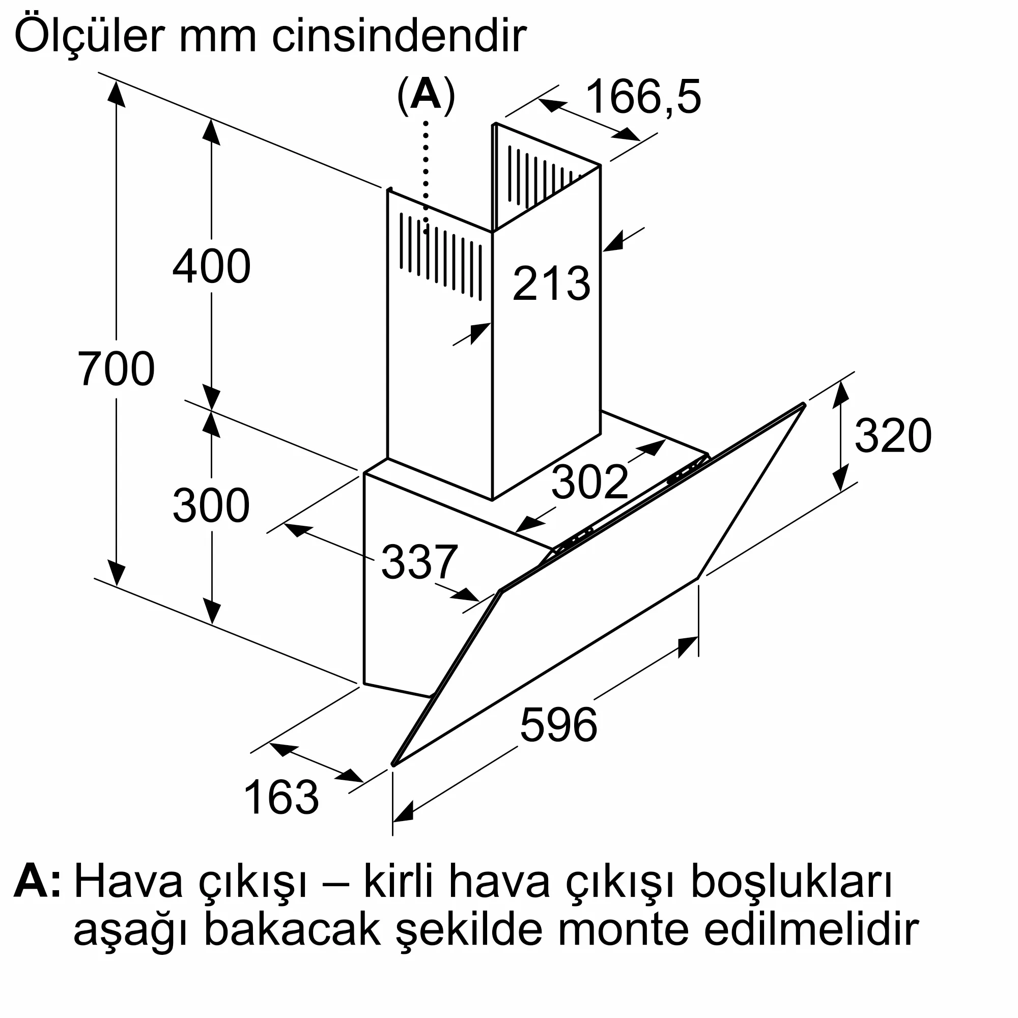 Bosch DWK64PJ20T  Serie  2 Duvar Tipi Davlumbaz 60 cm Beyaz Cam Yüzey