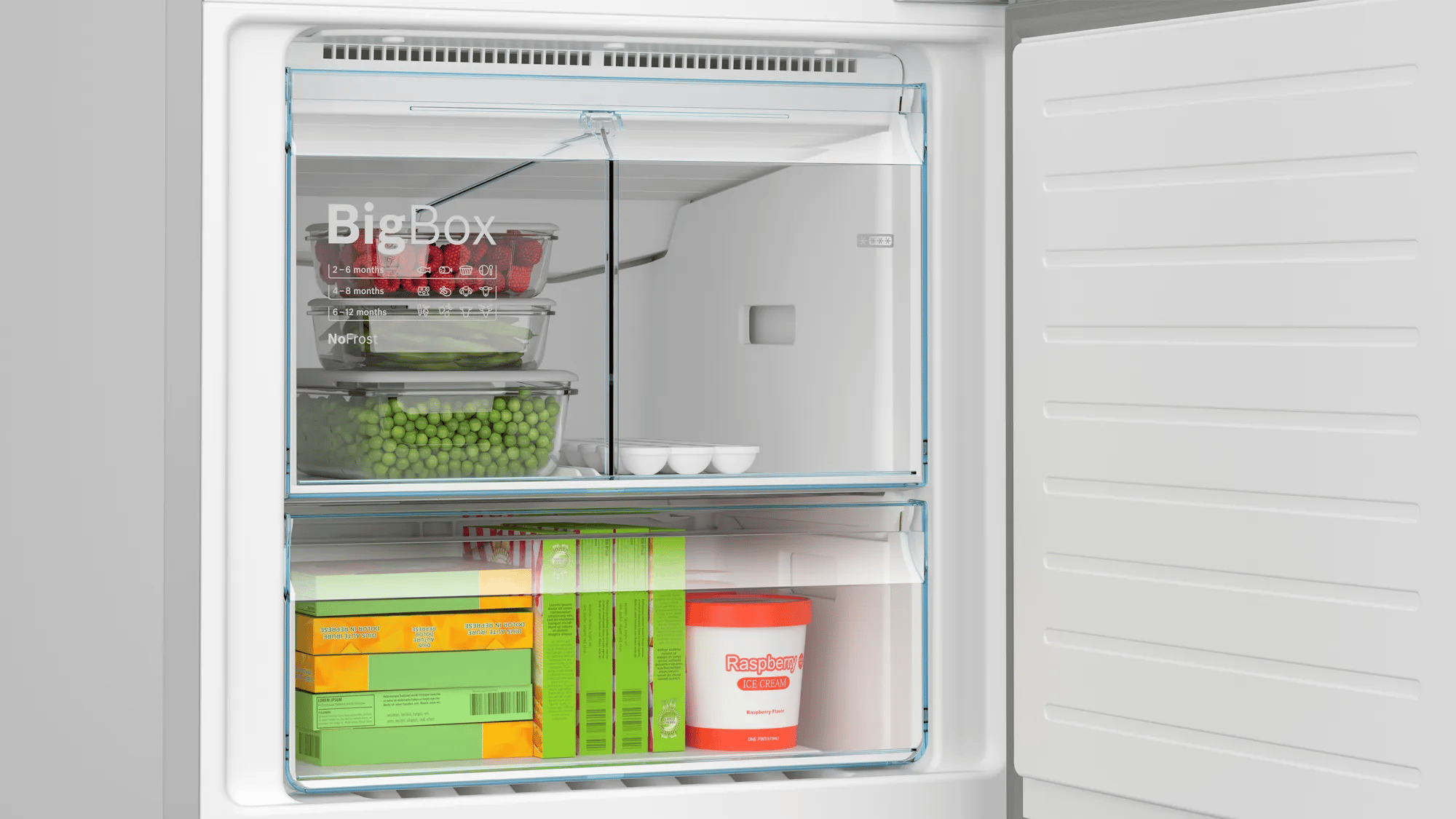 Bosch KGN55CIE0N Serie 4 Alttan Donduruculu Buzdolabı 186 x 70 cm Kolay temizlenebilir Inox