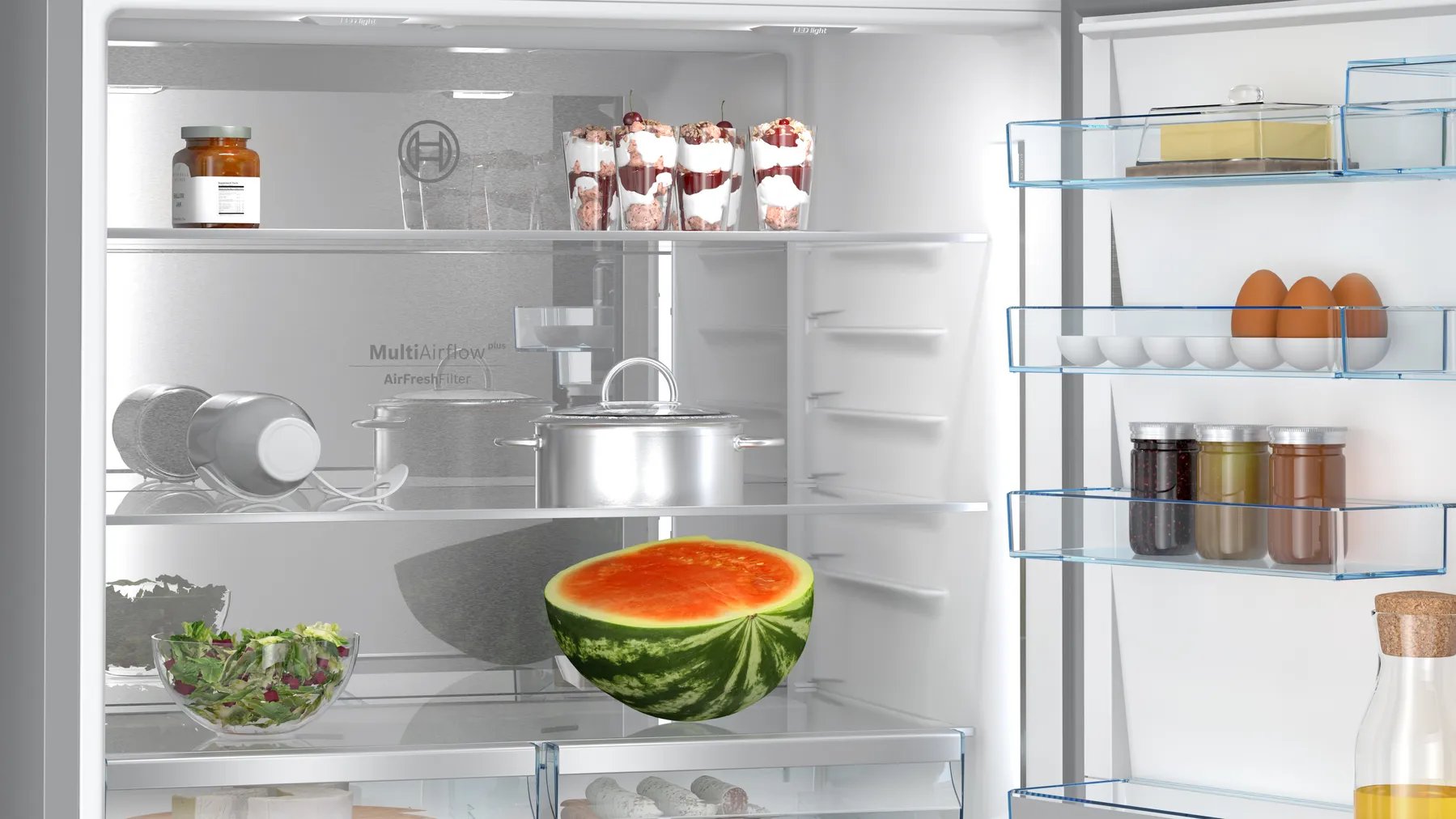 Bosch  KGP86FIC0N Serie 8 Alttan Donduruculu Buzdolabı 186 x 86 cm Kolay temizlenebilir Inox