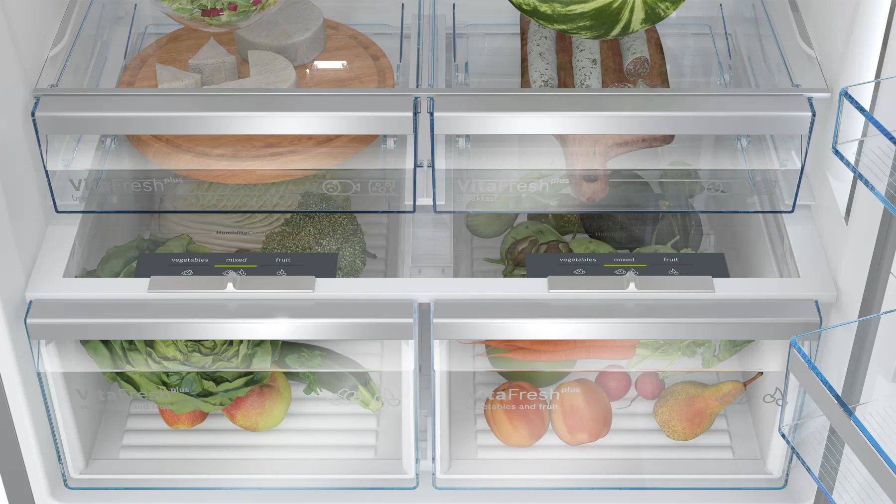 Bosch  KGP86FIC0N Serie 8 Alttan Donduruculu Buzdolabı 186 x 86 cm Kolay temizlenebilir Inox