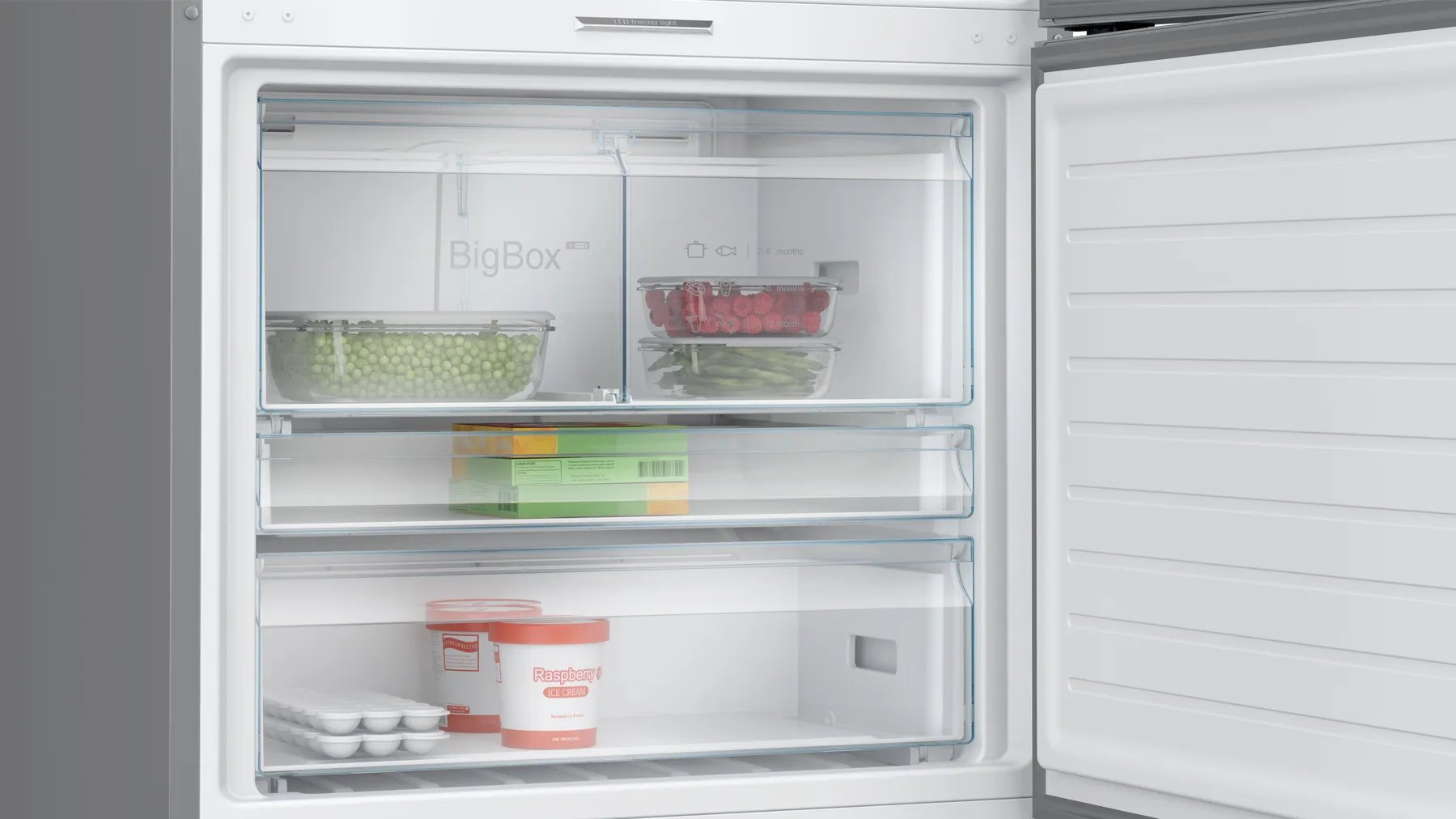 Bosch  KGP86FIC0N Serie 8 Alttan Donduruculu Buzdolabı 186 x 86 cm Kolay temizlenebilir Inox